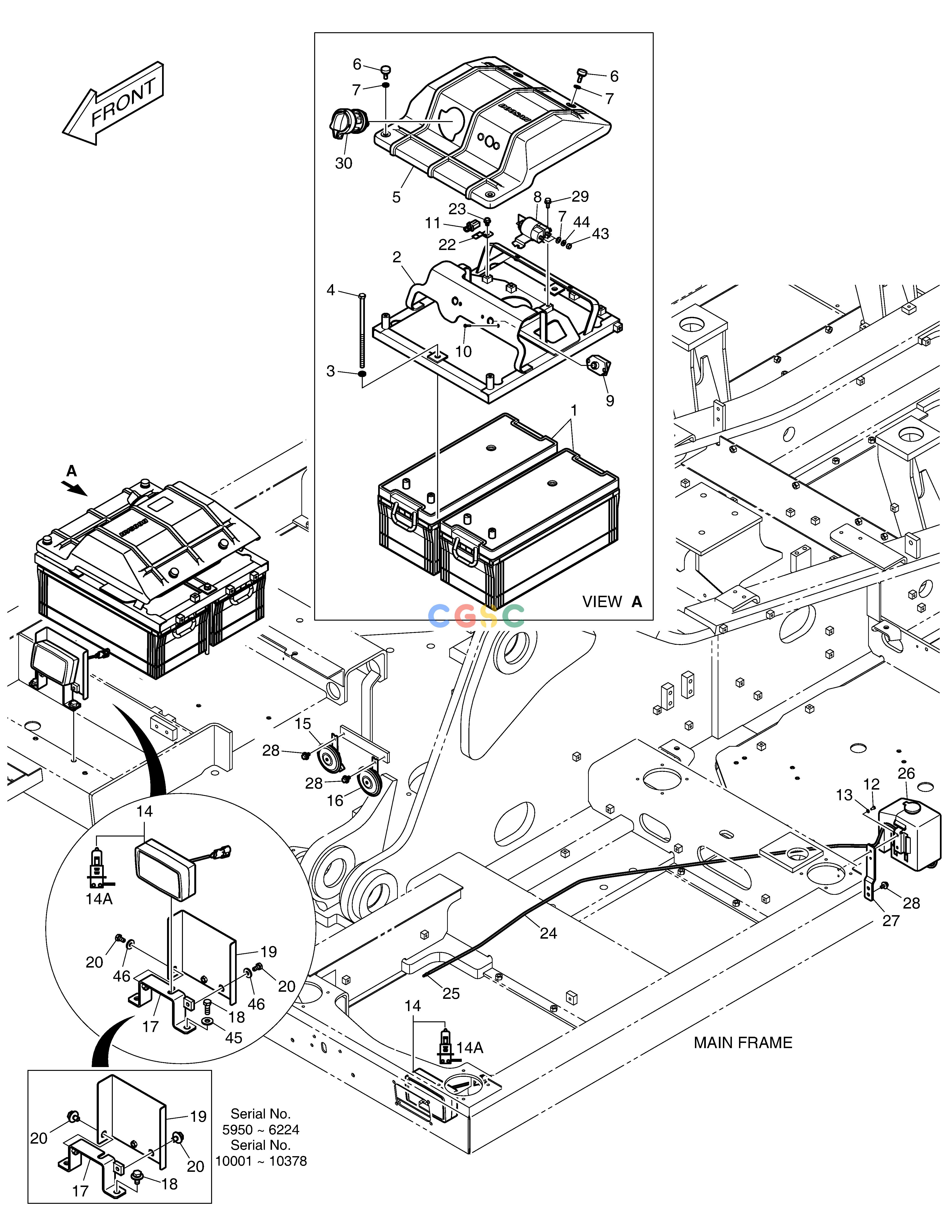 斗山零件查询ELECTRIC PARTS - RELATED DX360LCA(S/N:5950~) Doosan parts catalog online