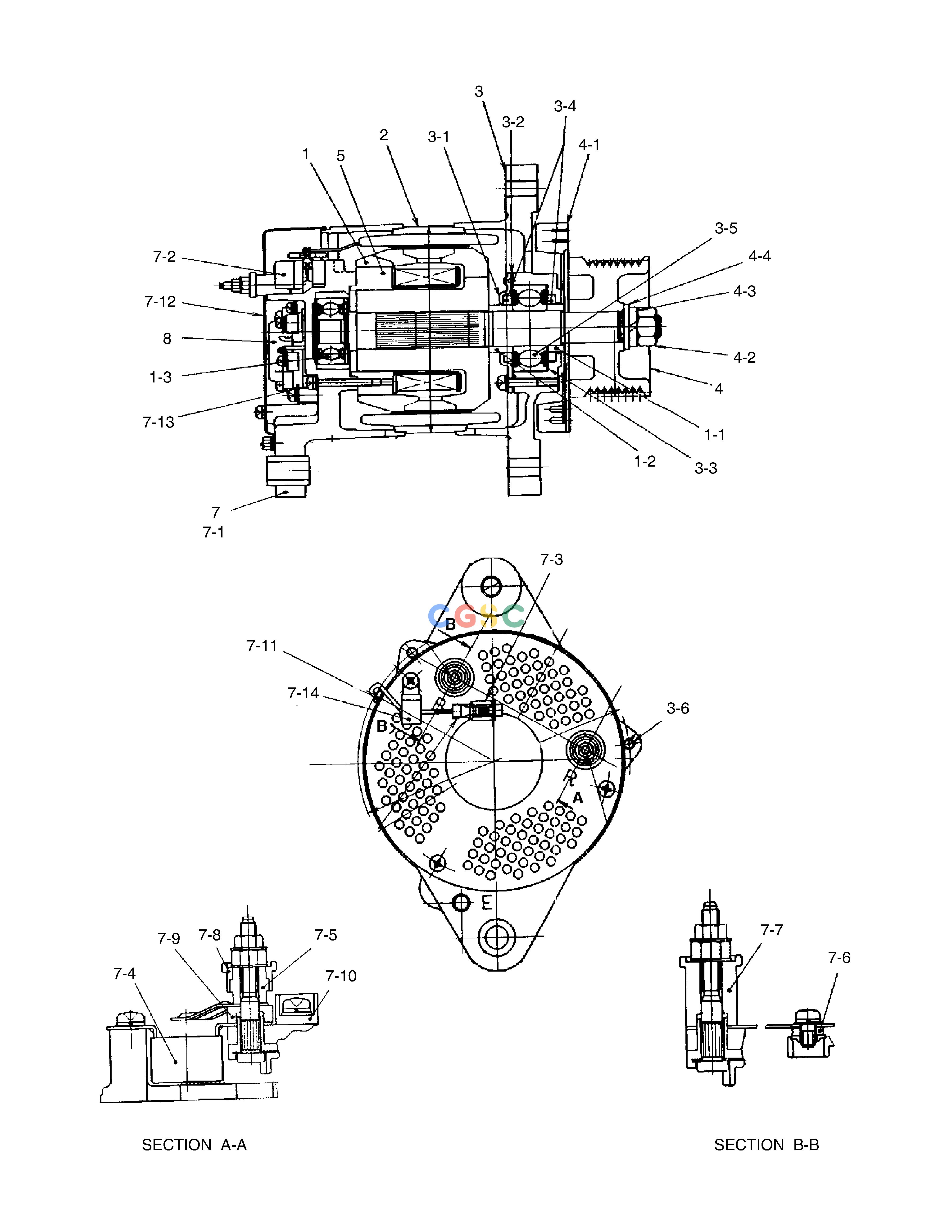 斗山零件查询ALTERNATOR DX360LCA(S/N:5950~) Doosan parts catalog online