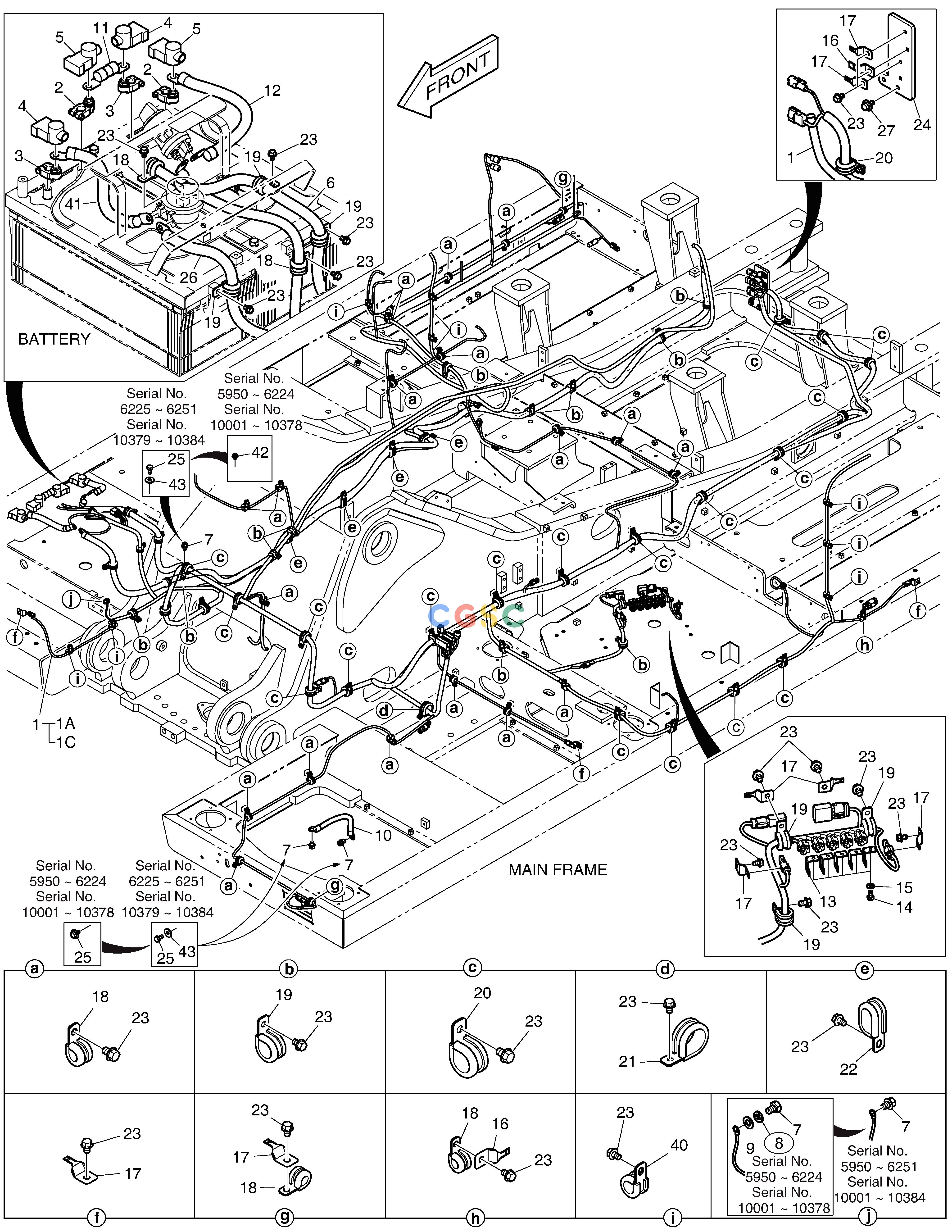 斗山零件查询ELECTRIC WIRING DX360LCA(S/N:5950~) Doosan parts catalog online