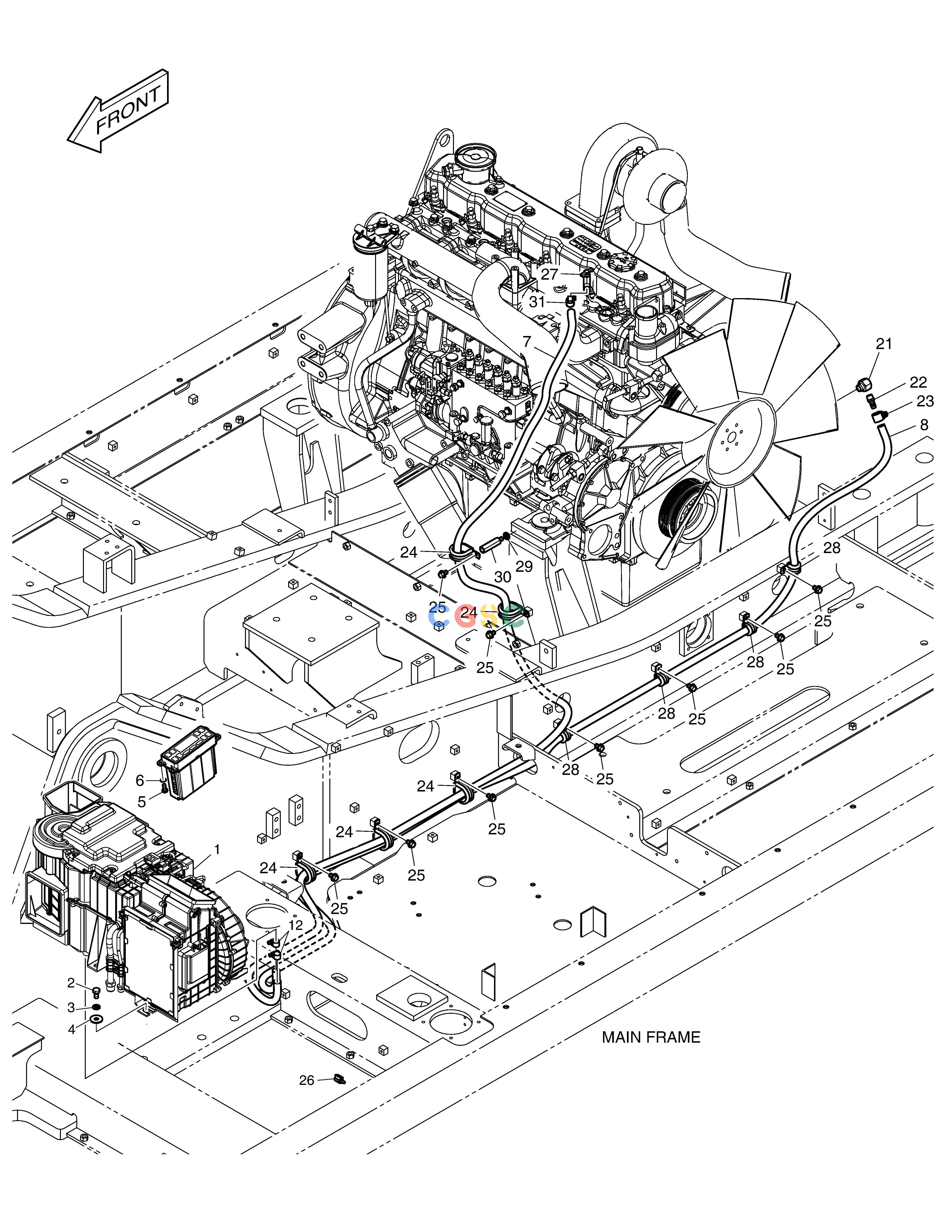 斗山零件查询AIRCONDITIONER(1) DX360LCA(S/N:5950~) Doosan parts catalog online