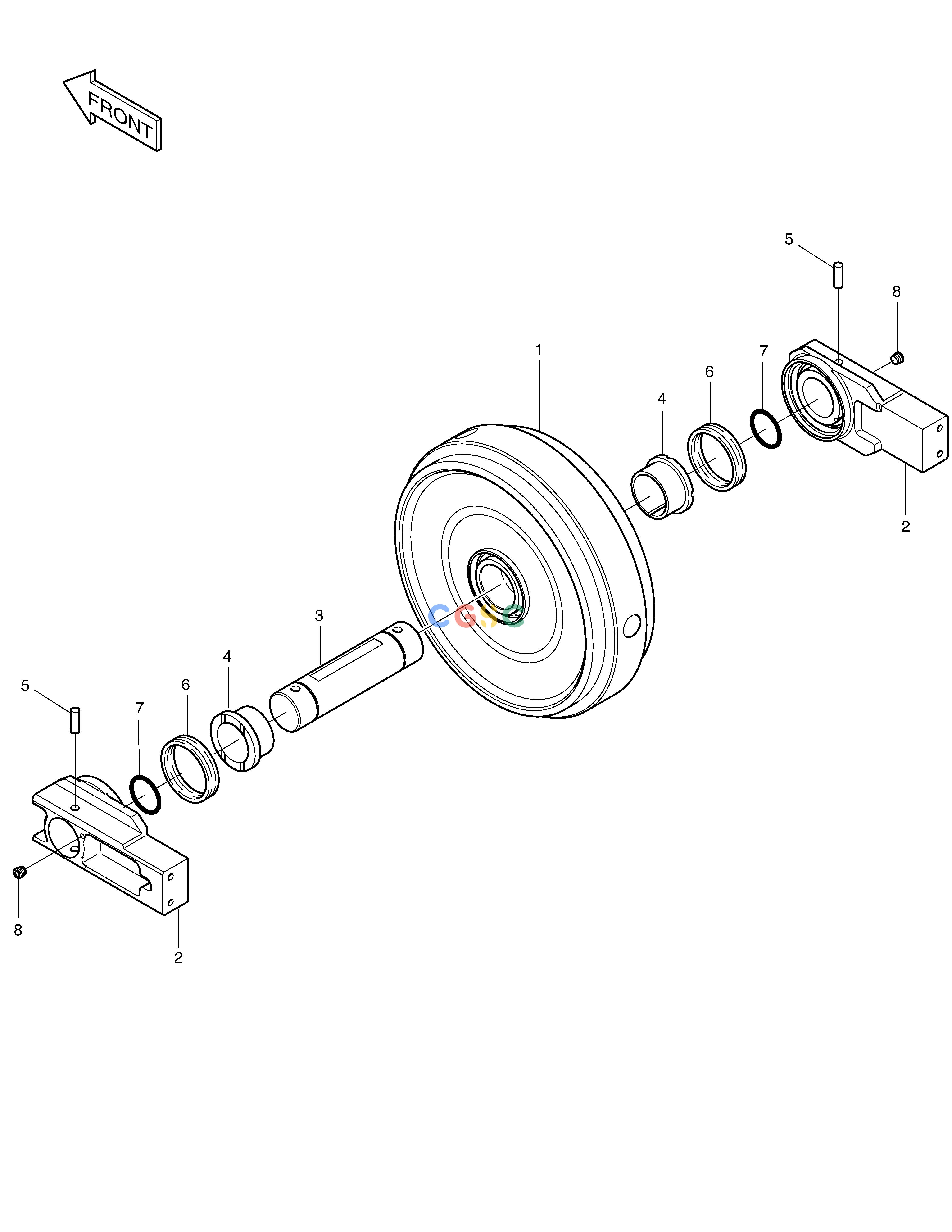 斗山零件查询IDLER DX360LCA(S/N:5950~) Doosan parts catalog online