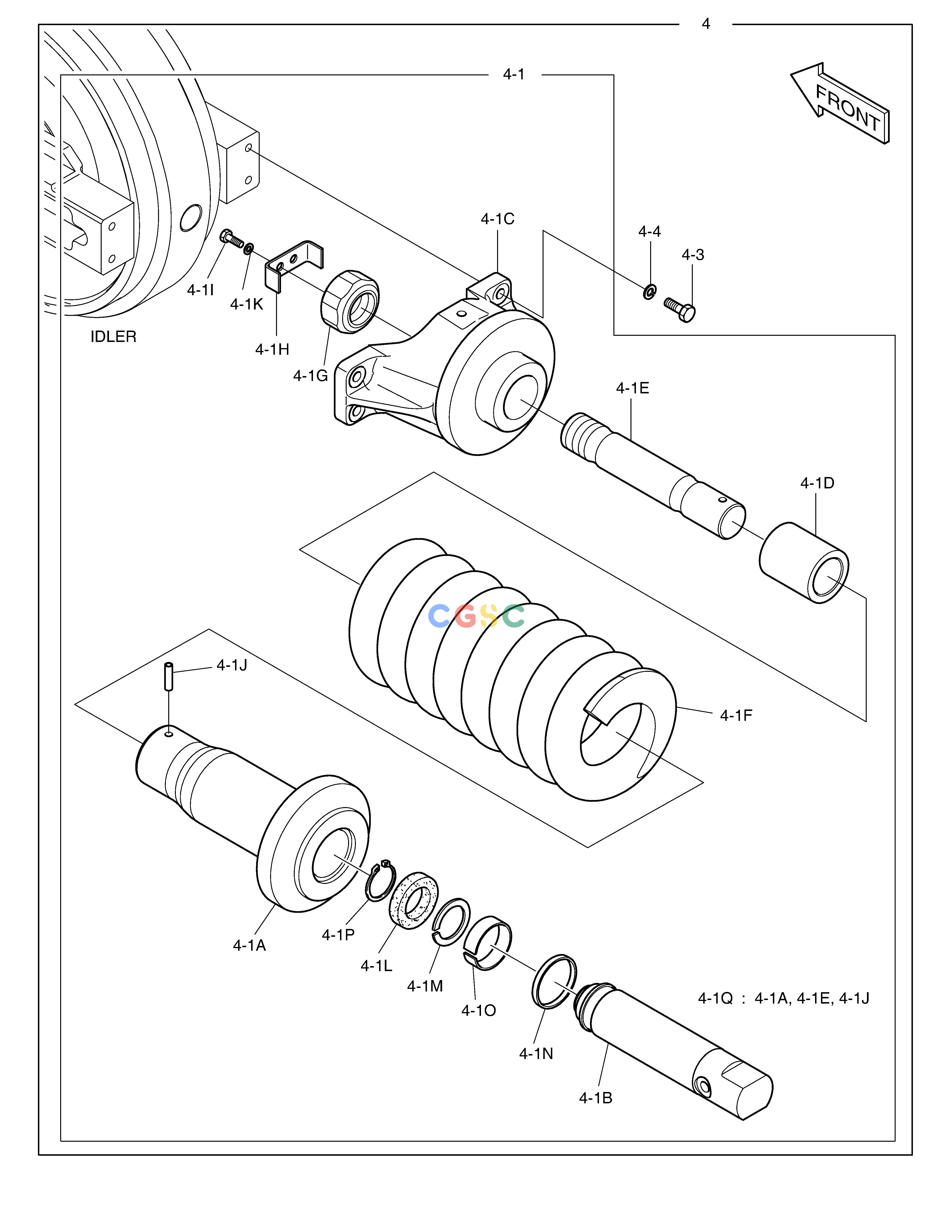 斗山零件查询TRACK SPRING DX360LCA(S/N:5950~) Doosan parts catalog online