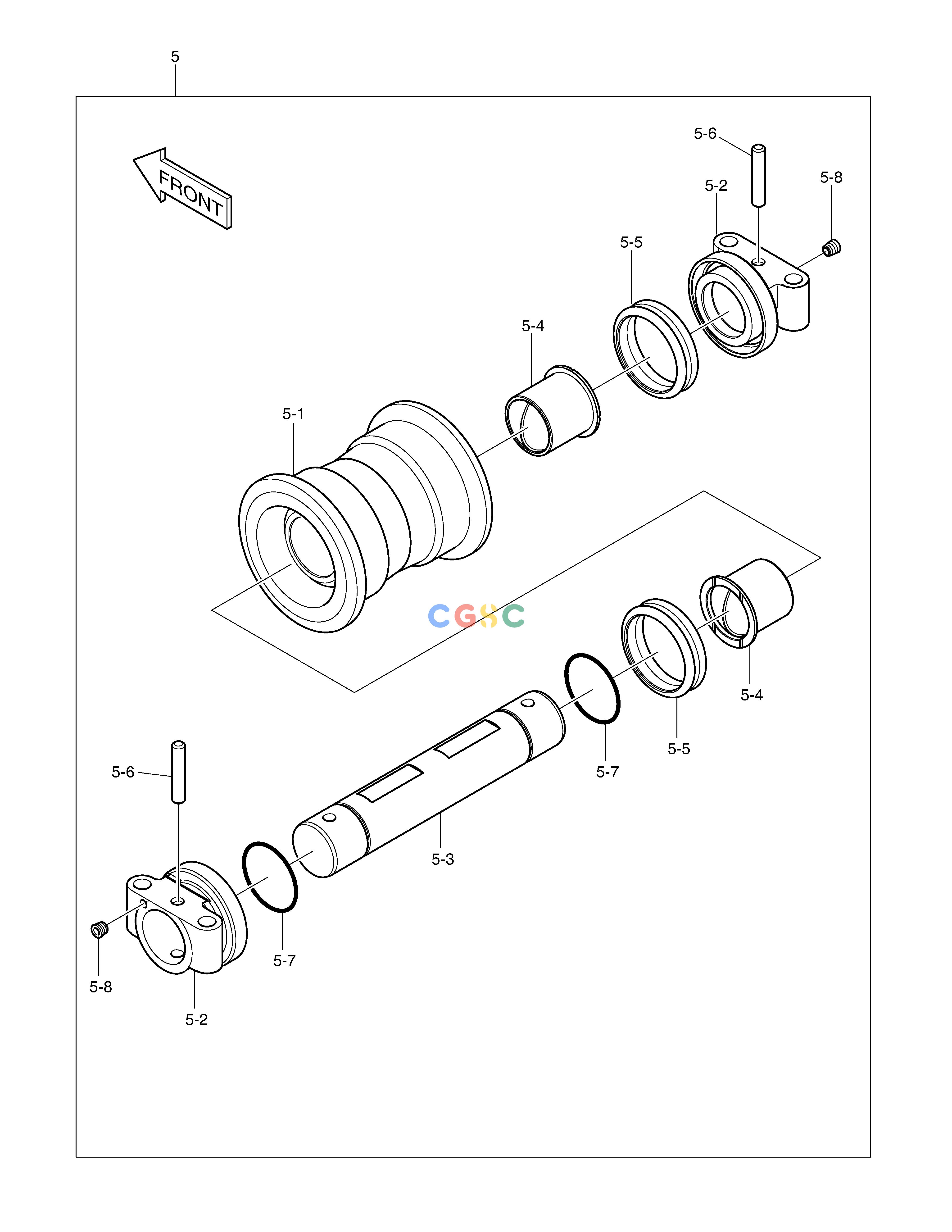 斗山零件查询LOWER ROLLER DX360LCA(S/N:5950~) Doosan parts catalog online