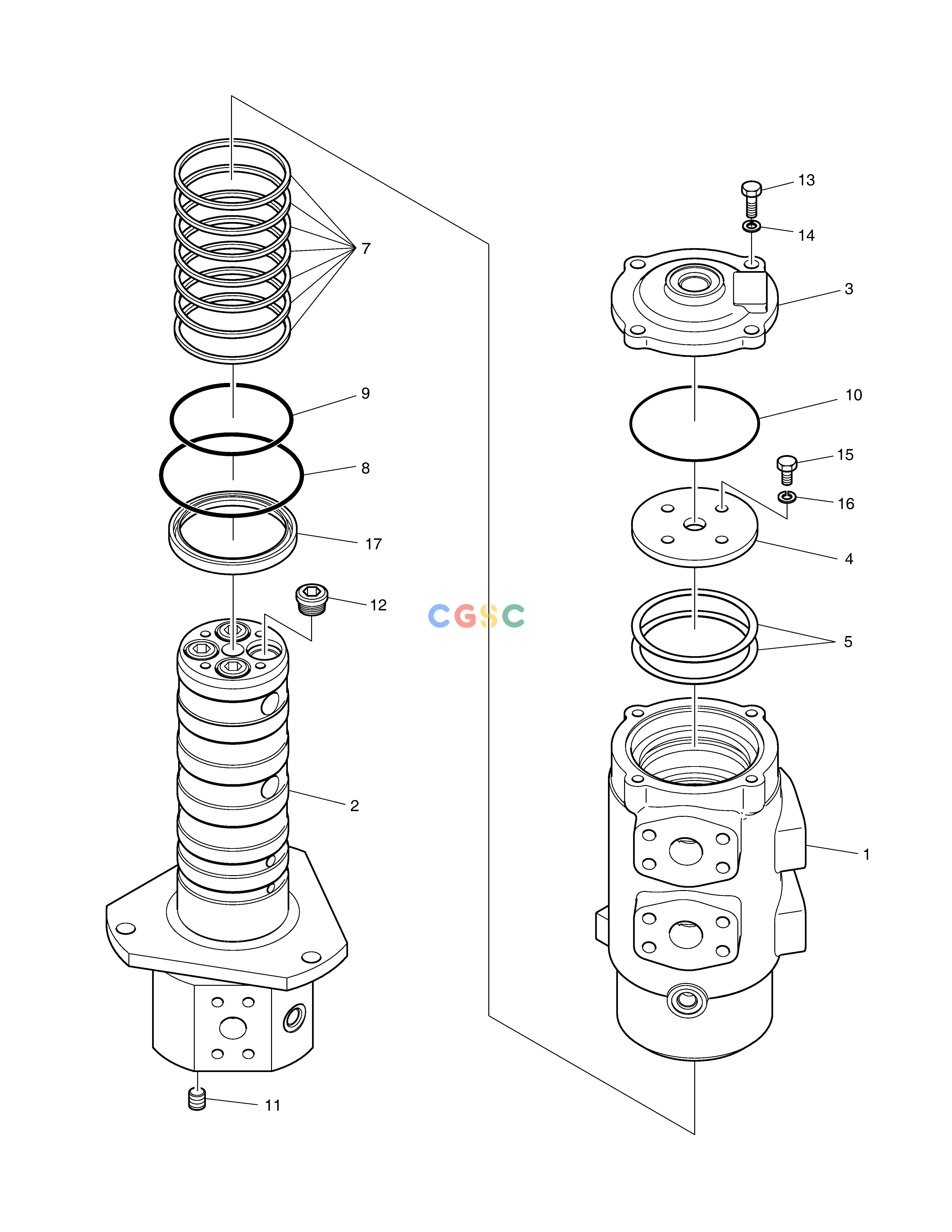 斗山零件查询CENTER JOINT DX360LCA(S/N:5950~) Doosan parts catalog online