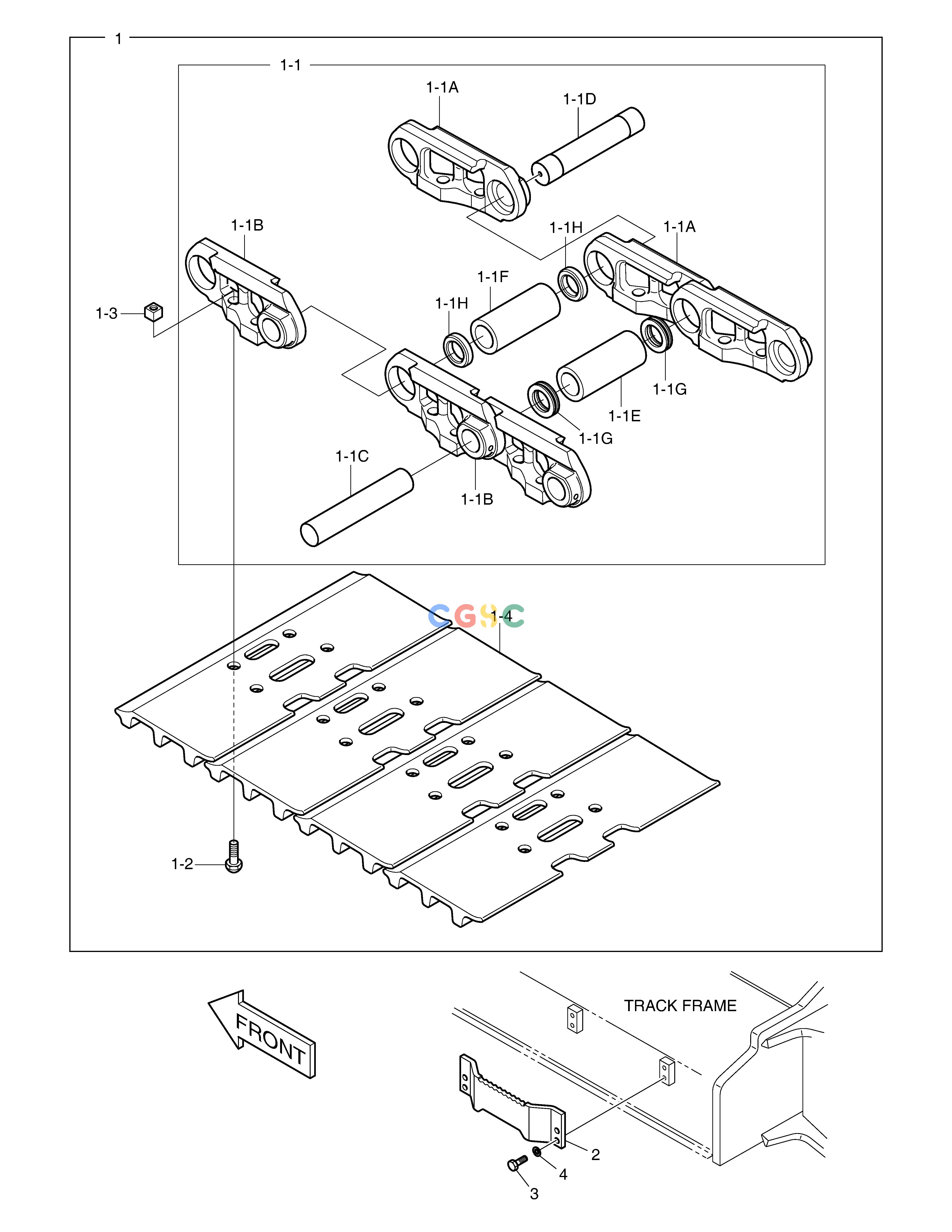 斗山零件查询TRACK SHOE ASS'Y - 600G DX360LCA(S/N:5950~) Doosan parts catalog online