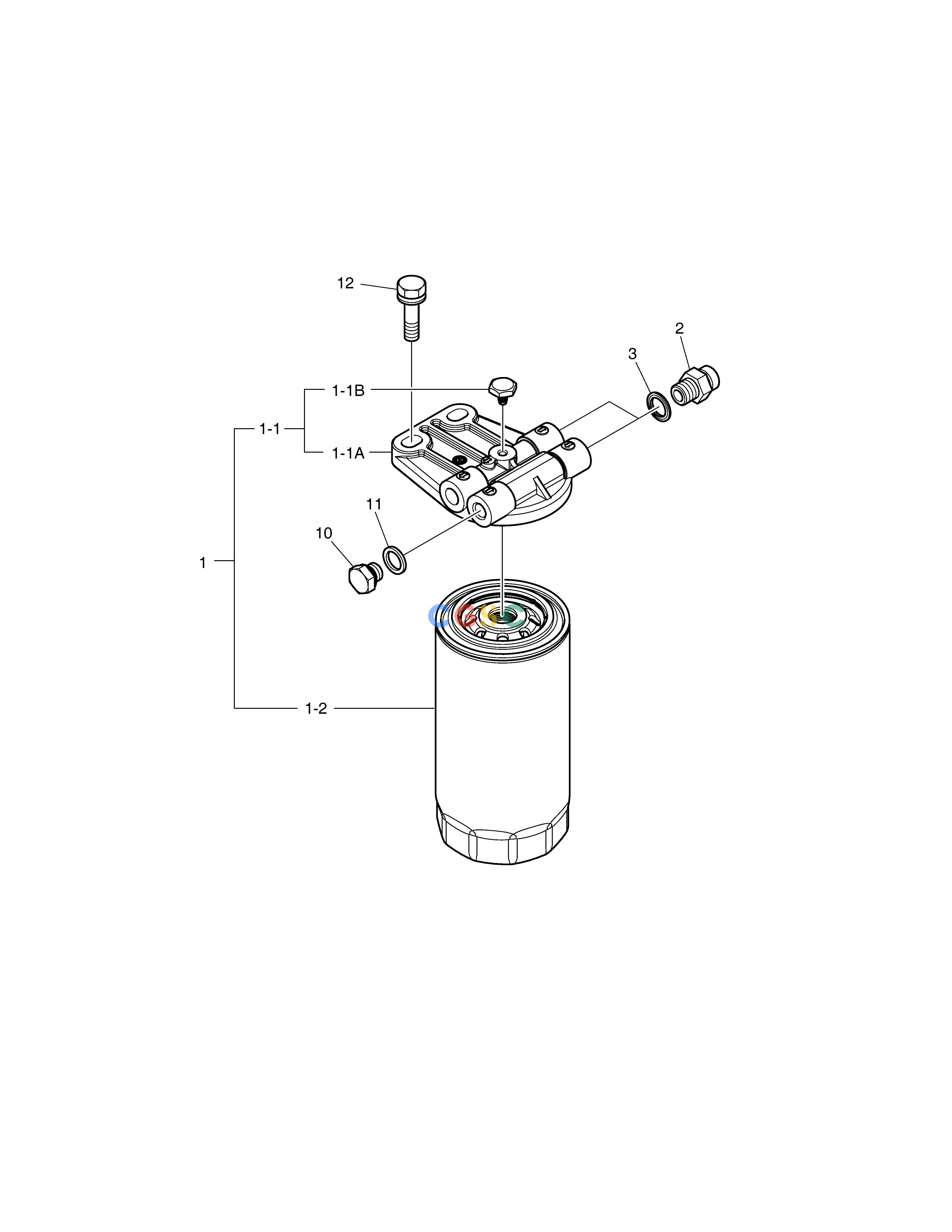 斗山零件查询FUEL FILTER DX360LCA(S/N:5950~) Doosan parts catalog online