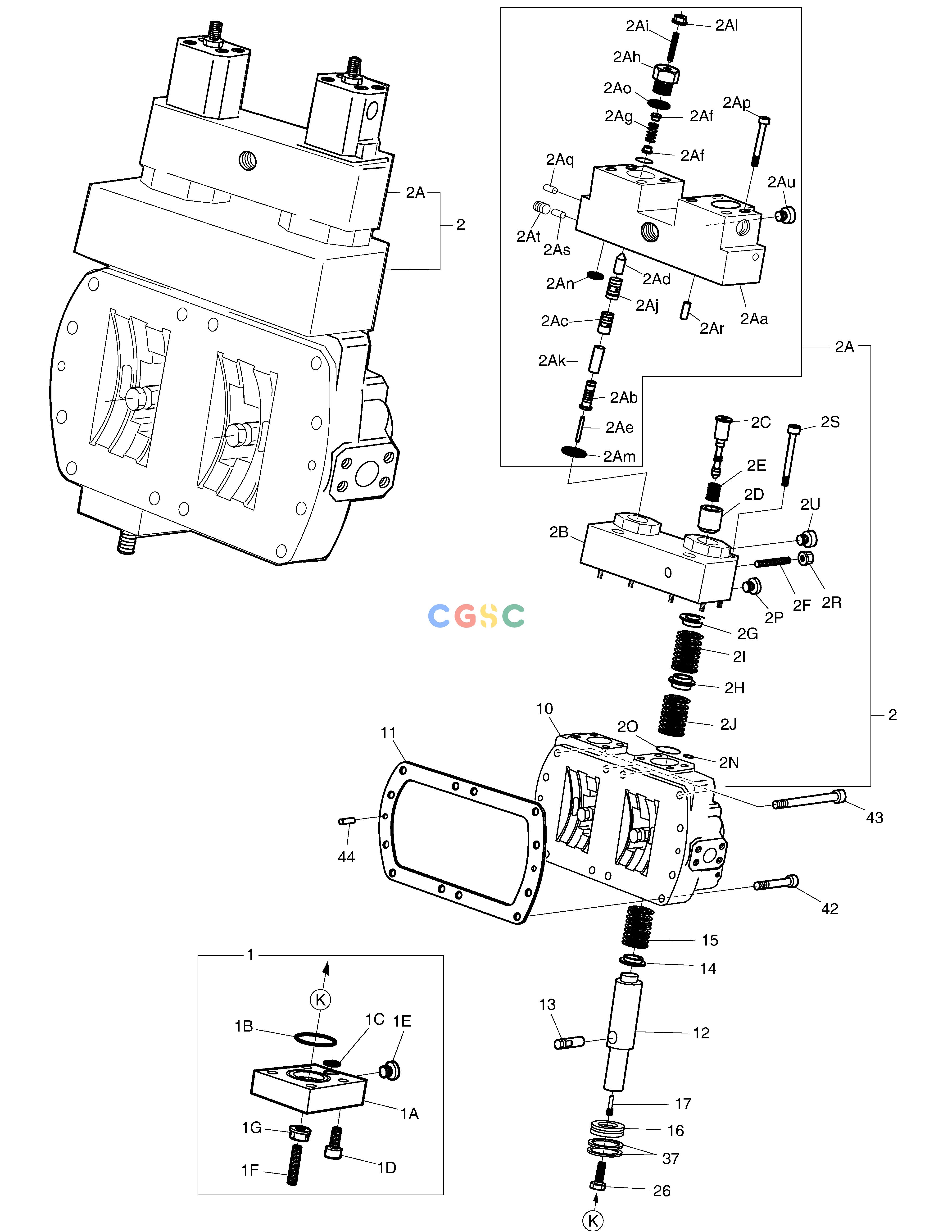 斗山零件查询MAIN PUMP - CONTROL DX360LCA(S/N:5950~) Doosan parts catalog online