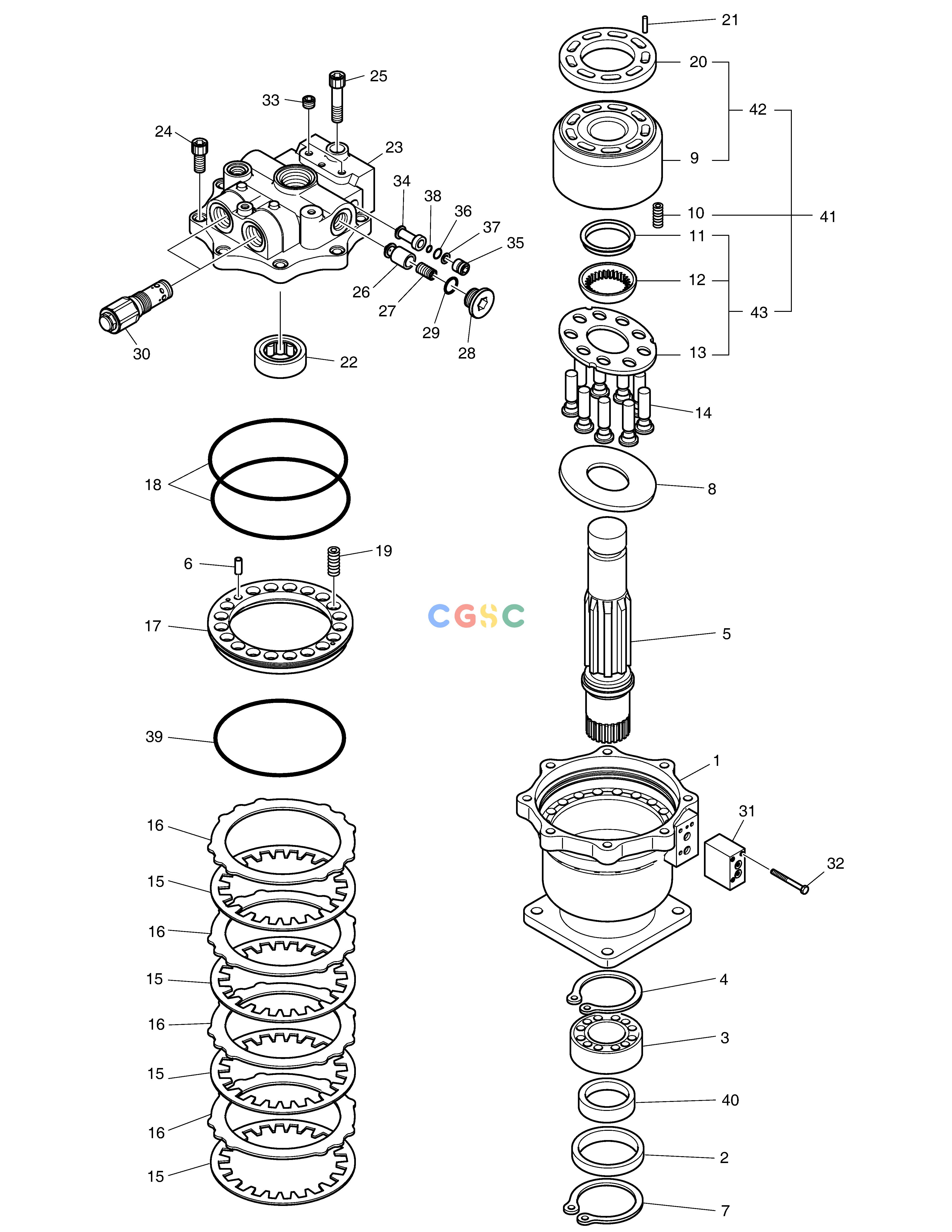 斗山零件查询SWING MOTOR DX360LCA(S/N:5950~) Doosan parts catalog online