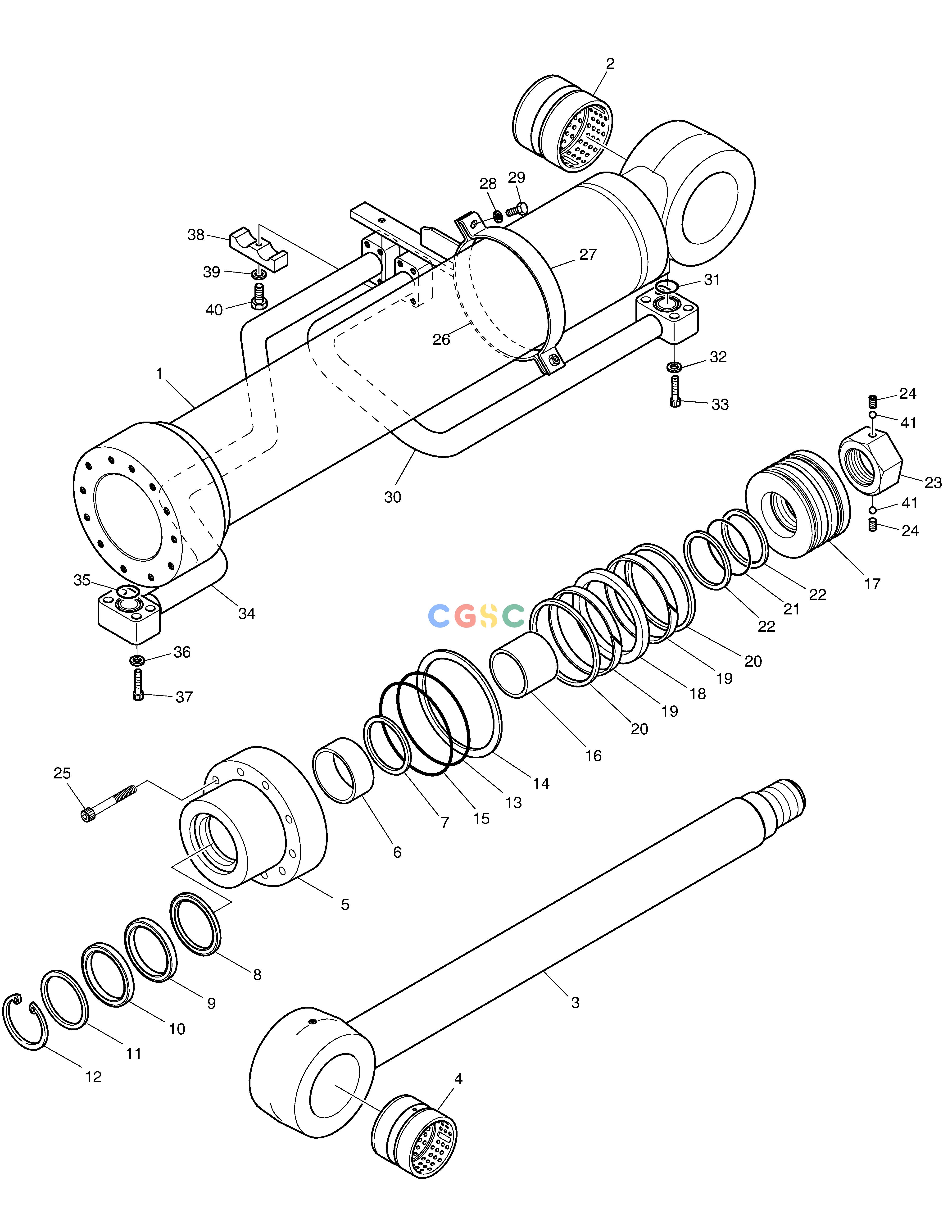 斗山零件查询BOOM CYLINDER-L.H DX360LCA(S/N:5950~) Doosan parts catalog online