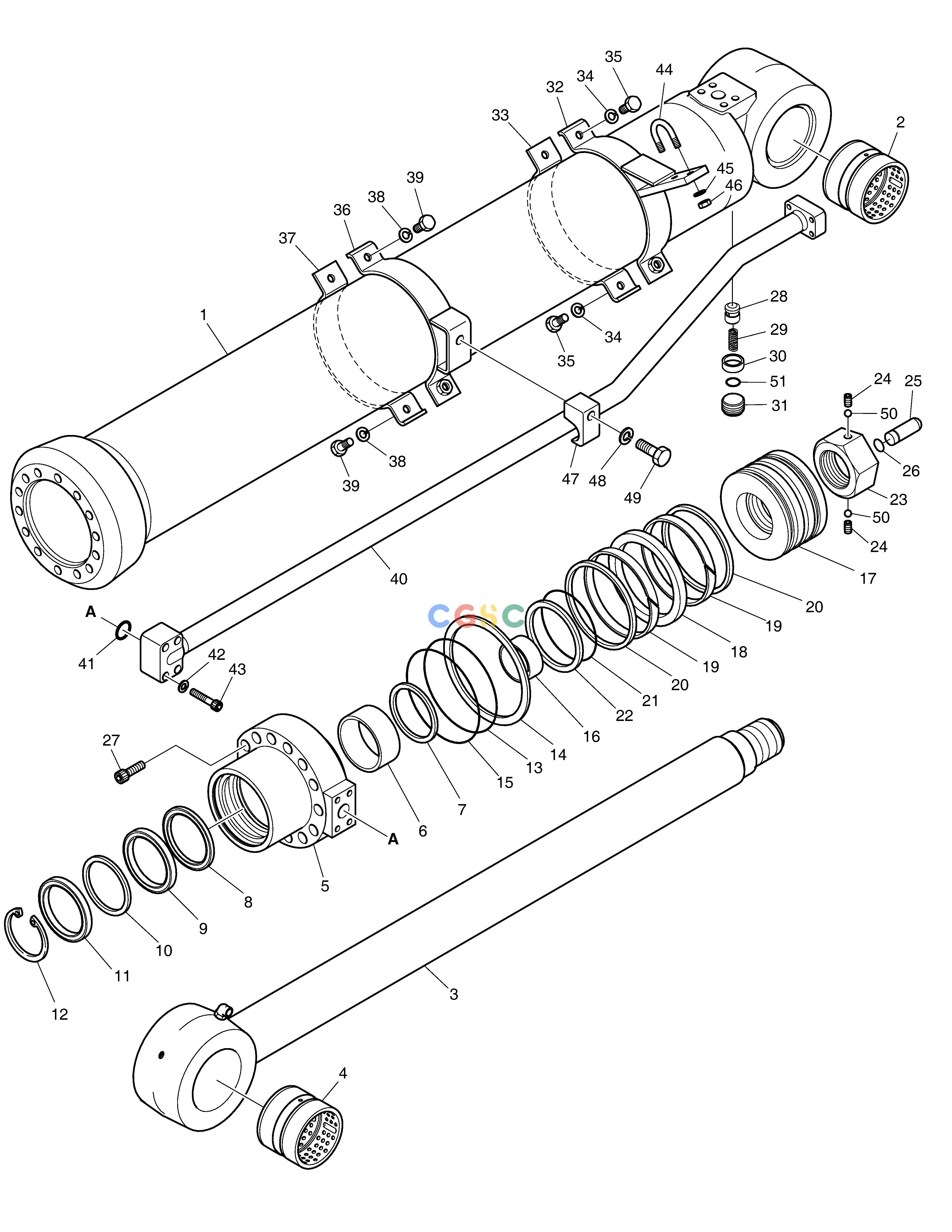 斗山零件查询ARM CYLINDER DX360LCA(S/N:5950~) Doosan parts catalog online