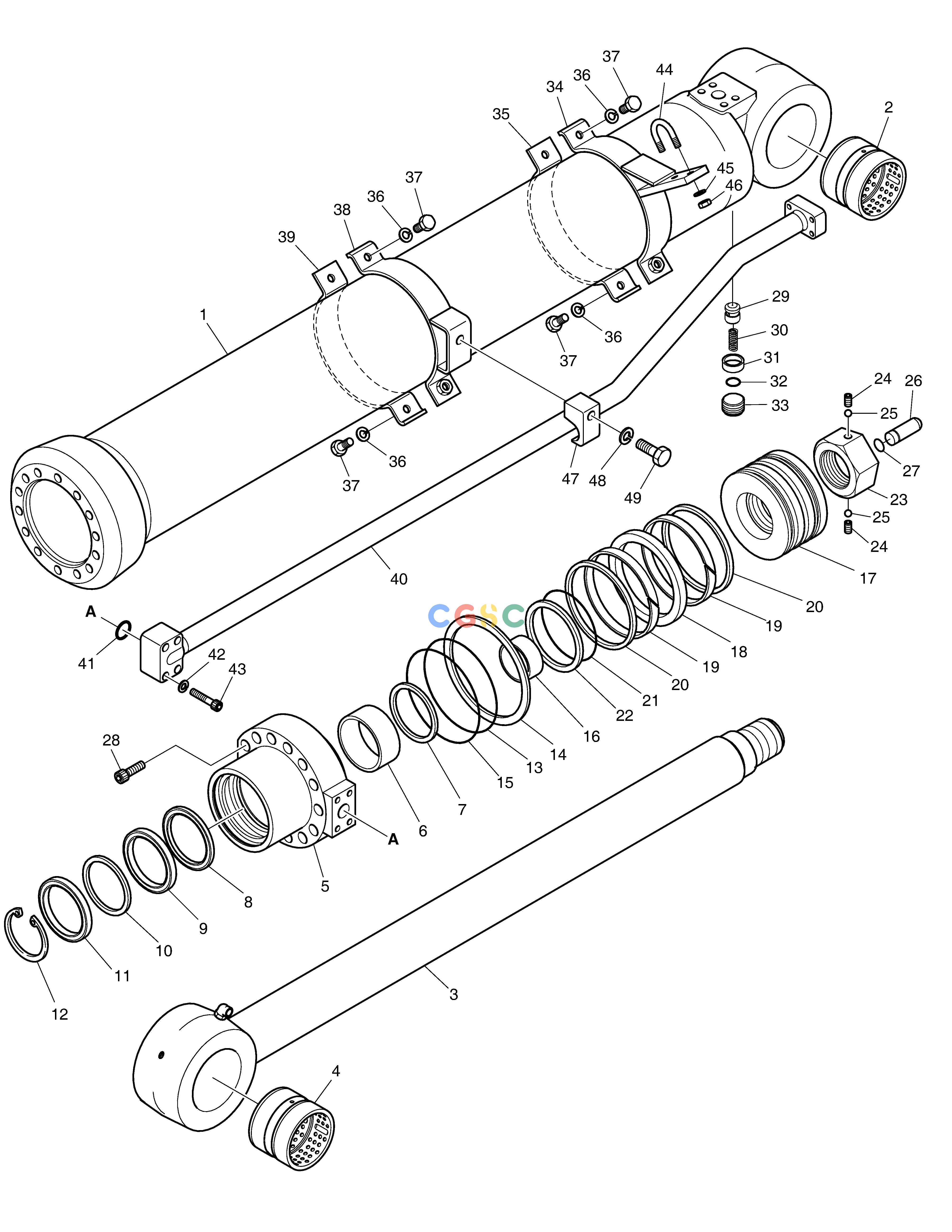 斗山零件查询ARM CYLINDER - BOOM 6.2M DX360LCA(S/N:5950~) Doosan parts catalog online