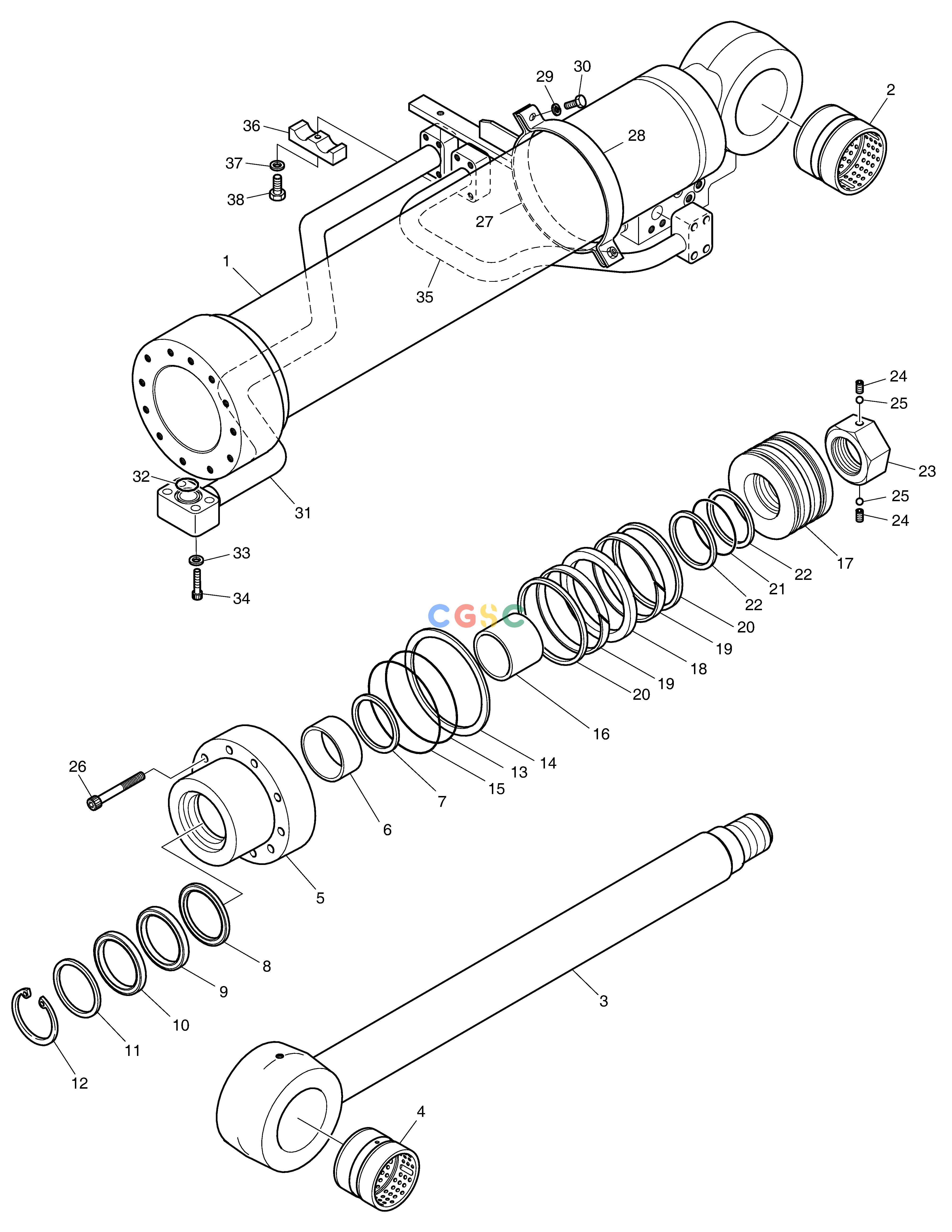 斗山零件查询BOOM CYLINDER(L.H)-LOCK VALVE DX360LCA(S/N:5950~) Doosan parts catalog online