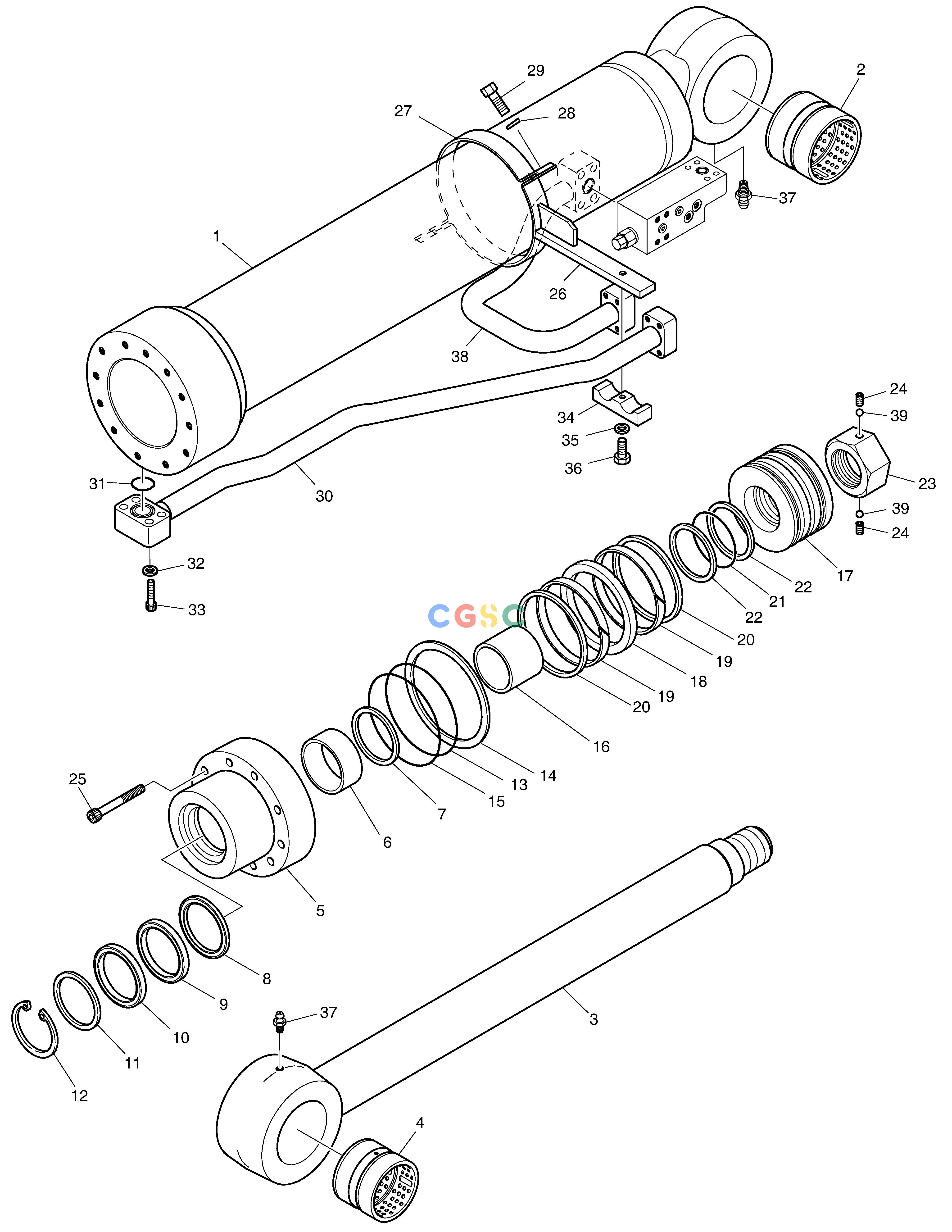 斗山零件查询BOOM CYLINDER(R.H)-LOCK VALVE DX360LCA(S/N:5950~) Doosan parts catalog online