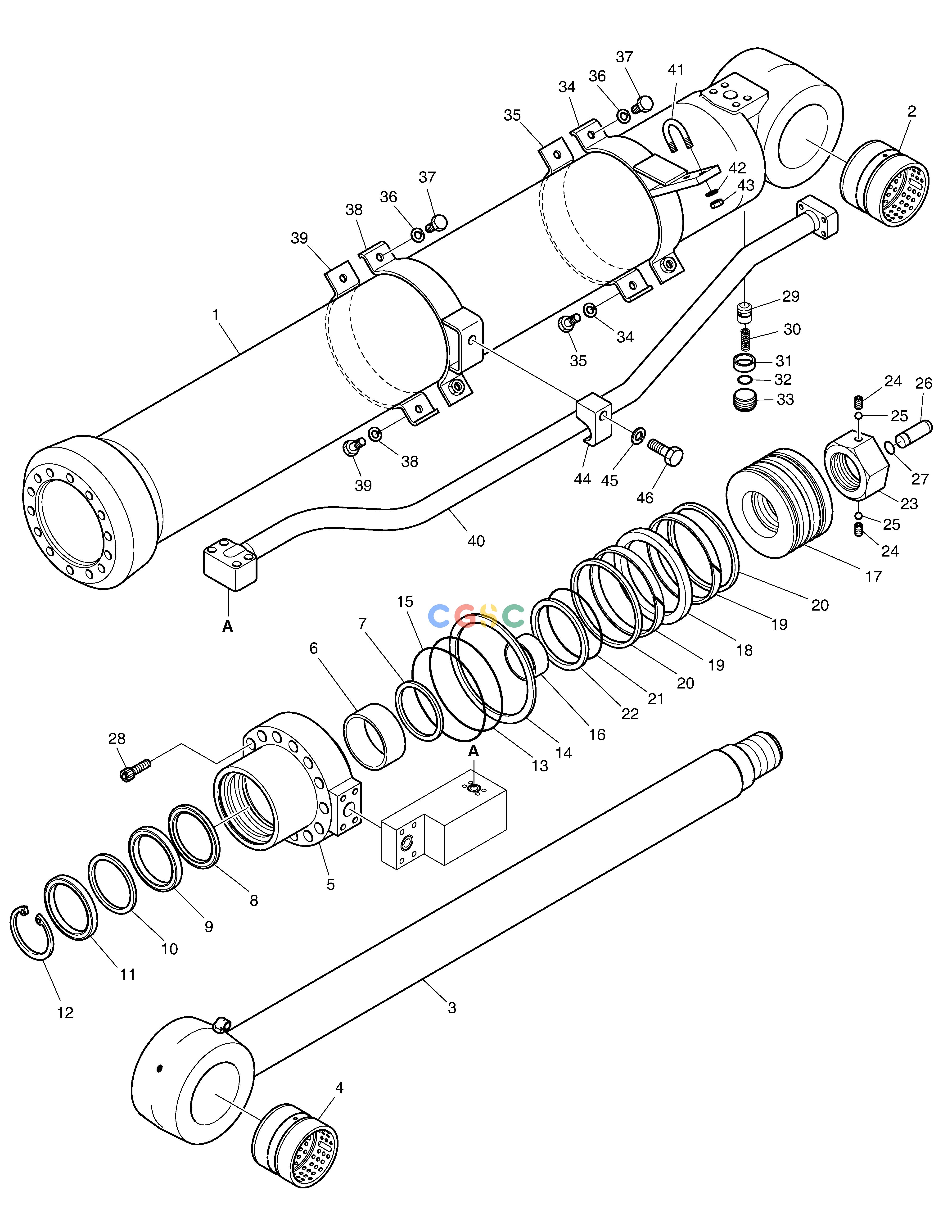 斗山零件查询ARM CYLINDER-LOCK VALVE(BOOM 6.2m) DX360LCA(S/N:5950~) Doosan parts catalog online