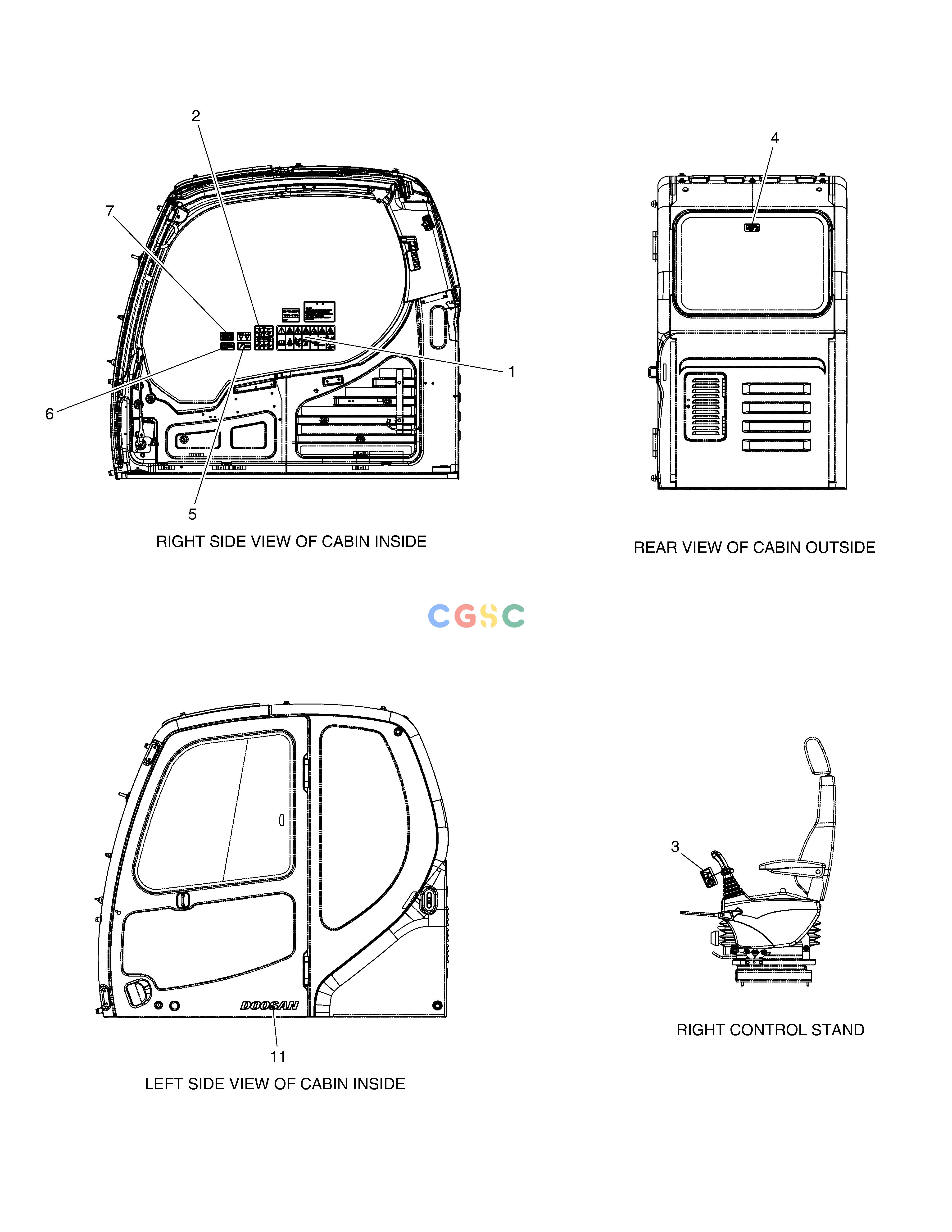 斗山零件查询NAME PLATE - CABIN(EXPORT) DX360LCA(S/N:5950~) Doosan parts catalog online