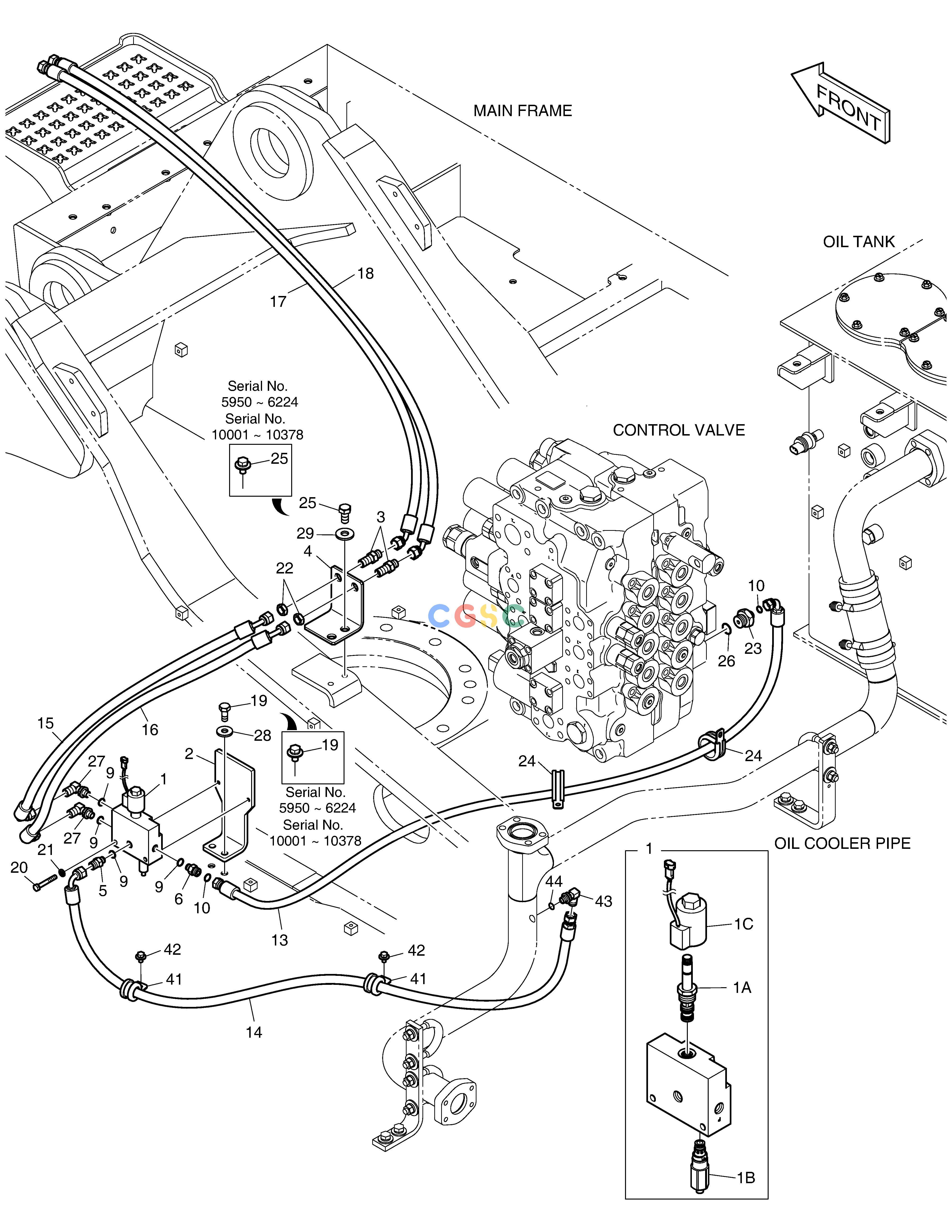 斗山零件查询MAIN PIPING - QUICK FIT DX360LCA(S/N:5950~) Doosan parts catalog online