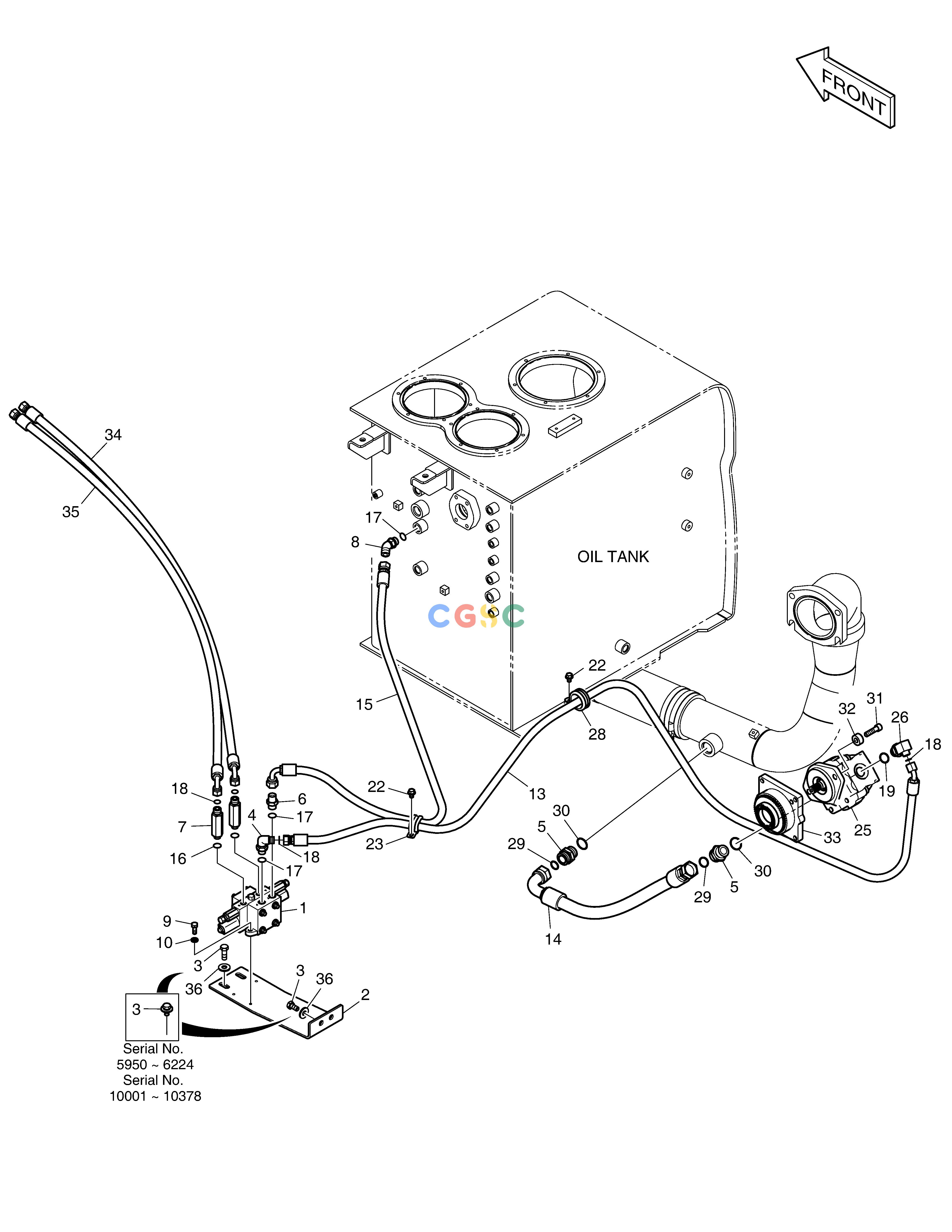 斗山零件查询MAIN PIPING - ROTATING DX360LCA(S/N:5950~) Doosan parts catalog online