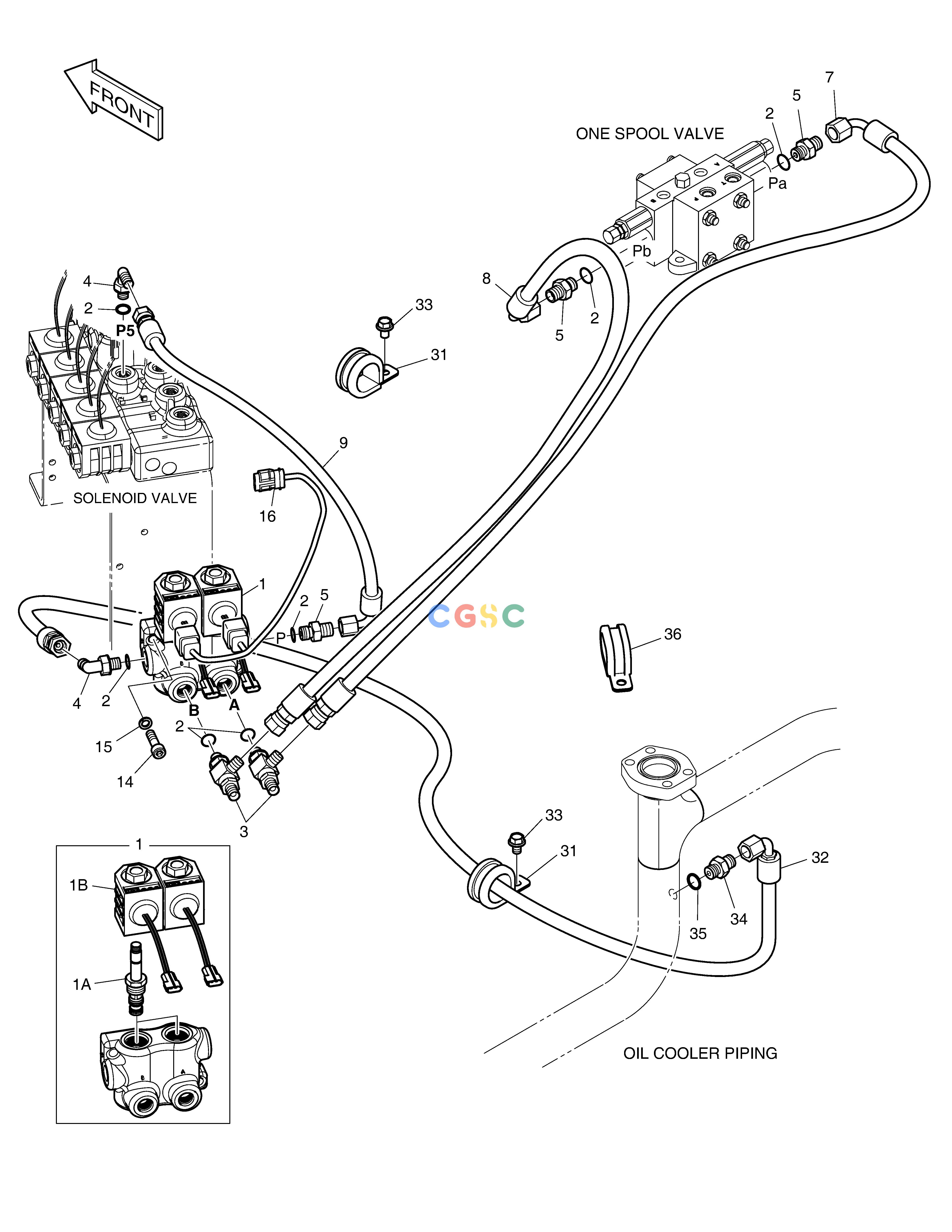 斗山零件查询PILOT PIPING(1) - ROTATING DX360LCA(S/N:5950~) Doosan parts catalog online