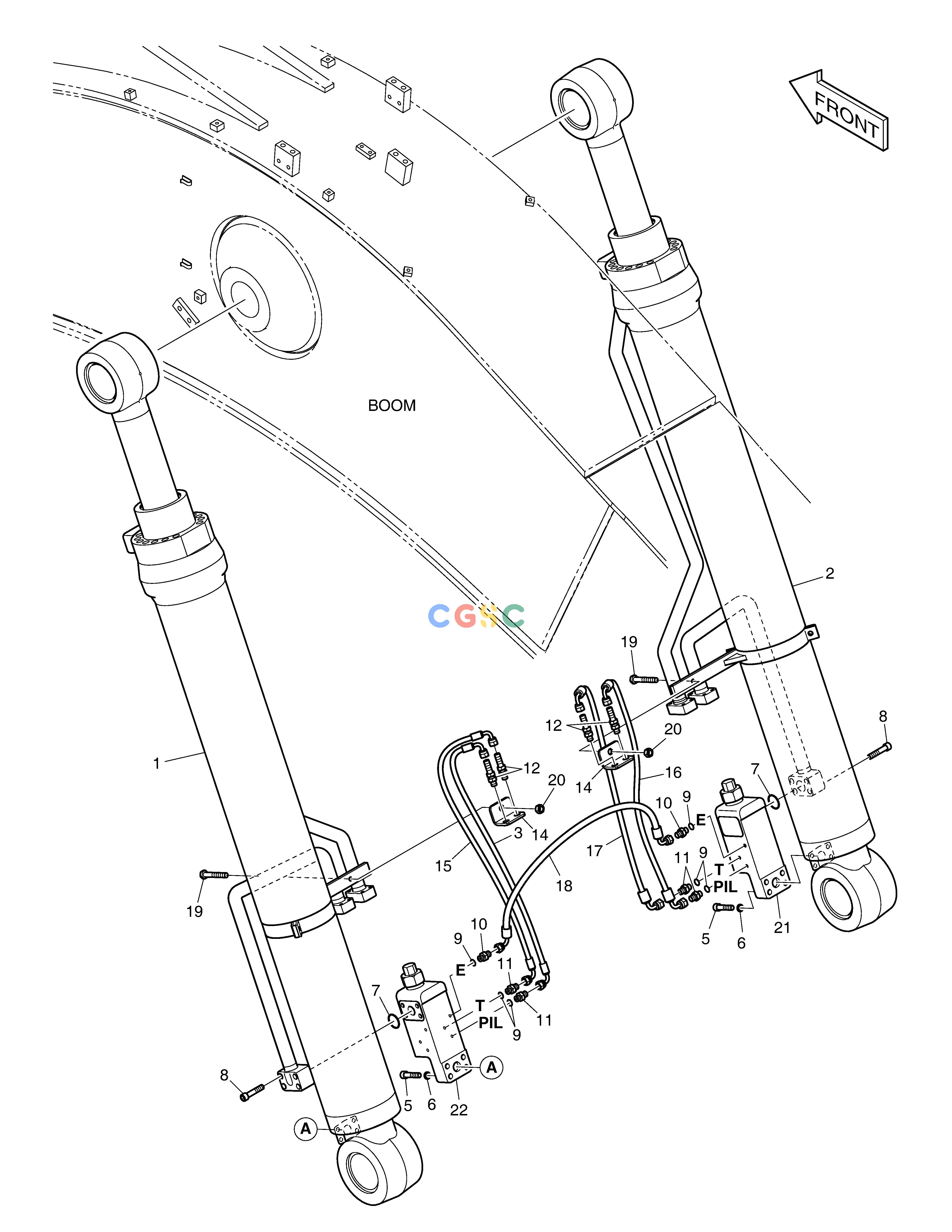 斗山零件查询BOOM PIPING - LOCK VALVE DX360LCA(S/N:5950~) Doosan parts catalog online