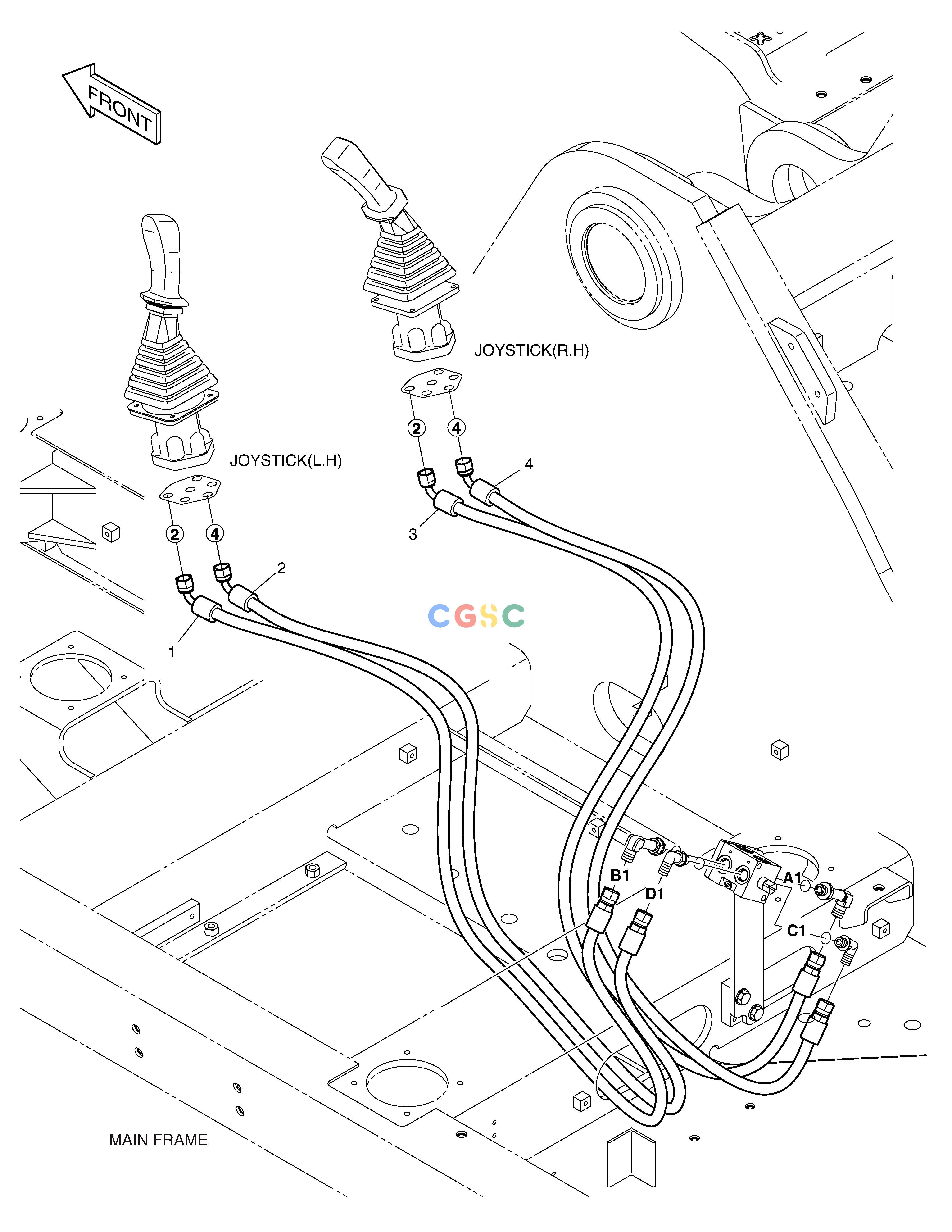 斗山零件查询PATTERN CHANGE PIPING(2) DX360LCA(S/N:5950~) Doosan parts catalog online