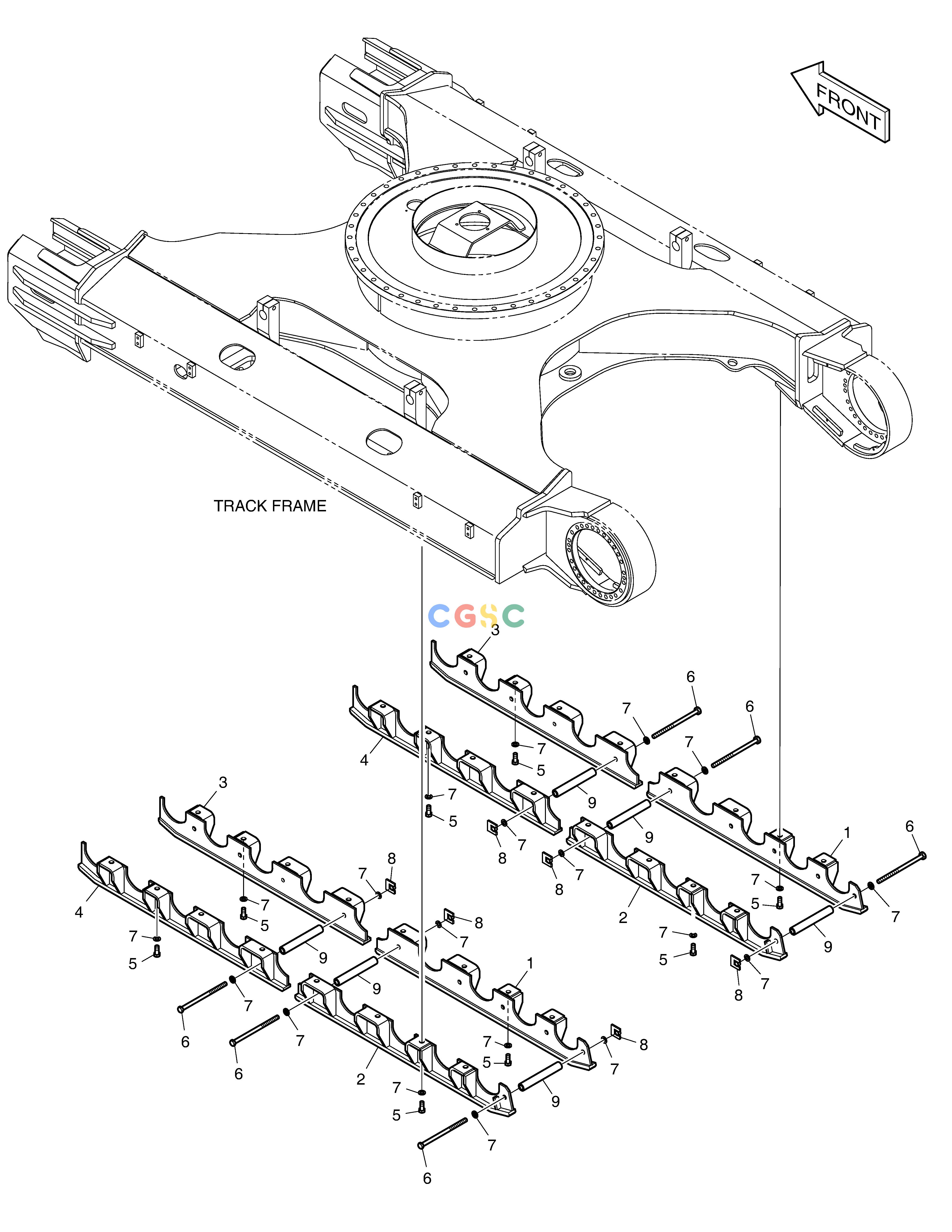 斗山零件查询TRACK FRAME(3m) - FULL GUARD DX360LCA(S/N:5950~) Doosan parts catalog online