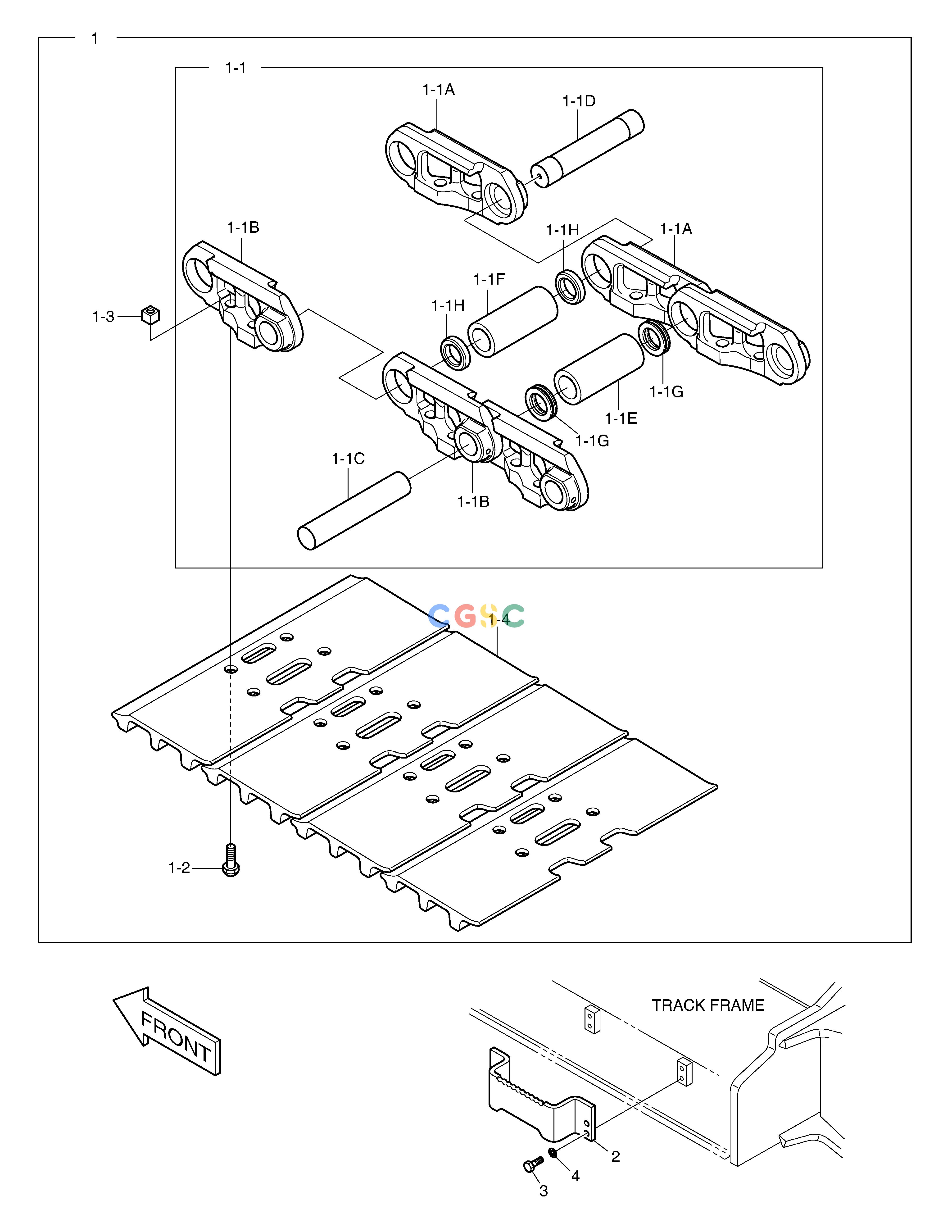 斗山零件查询TRACK SHOE ASS'Y - 700G DX360LCA(S/N:5950~) Doosan parts catalog online