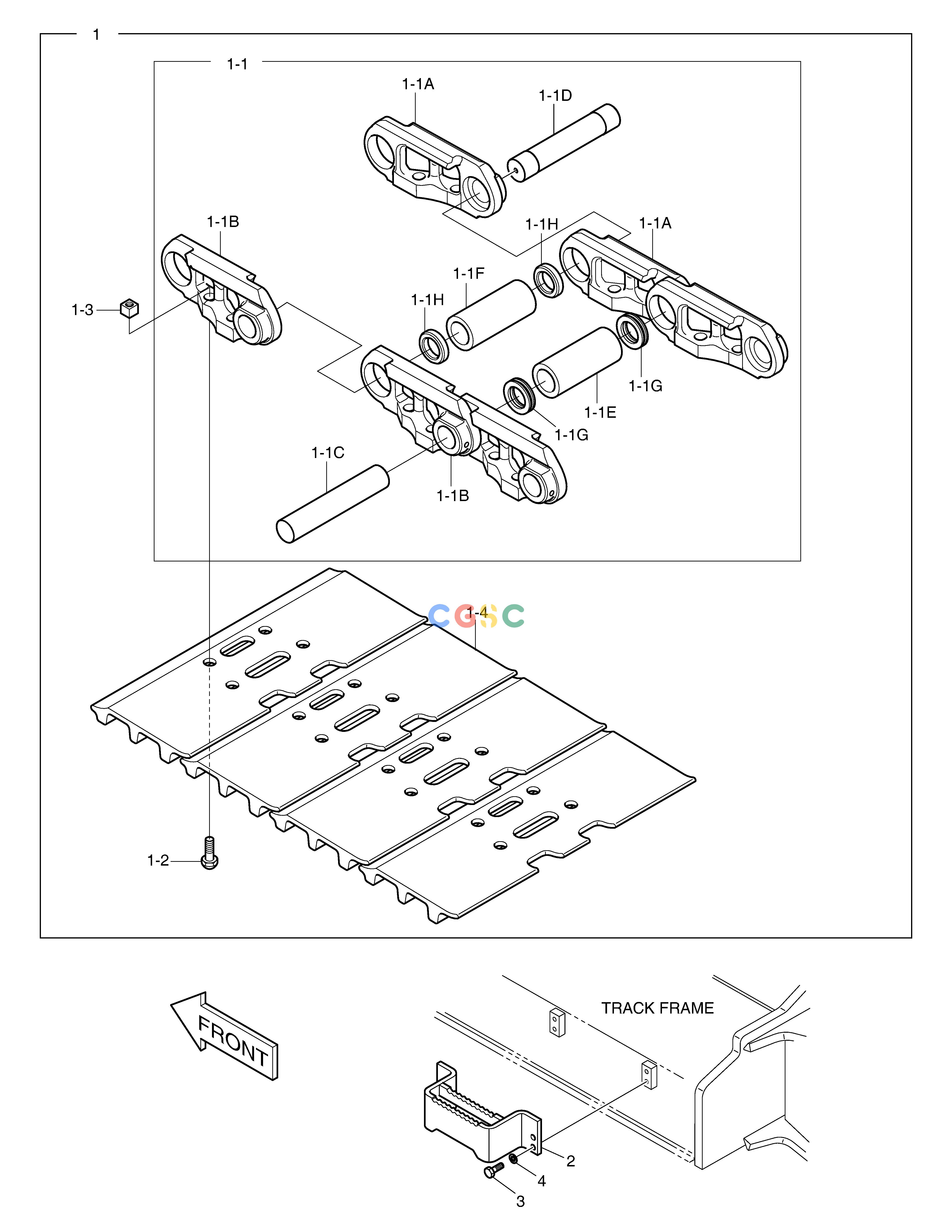 斗山零件查询TRACK SHOE ASS'Y - 800G DX360LCA(S/N:5950~) Doosan parts catalog online