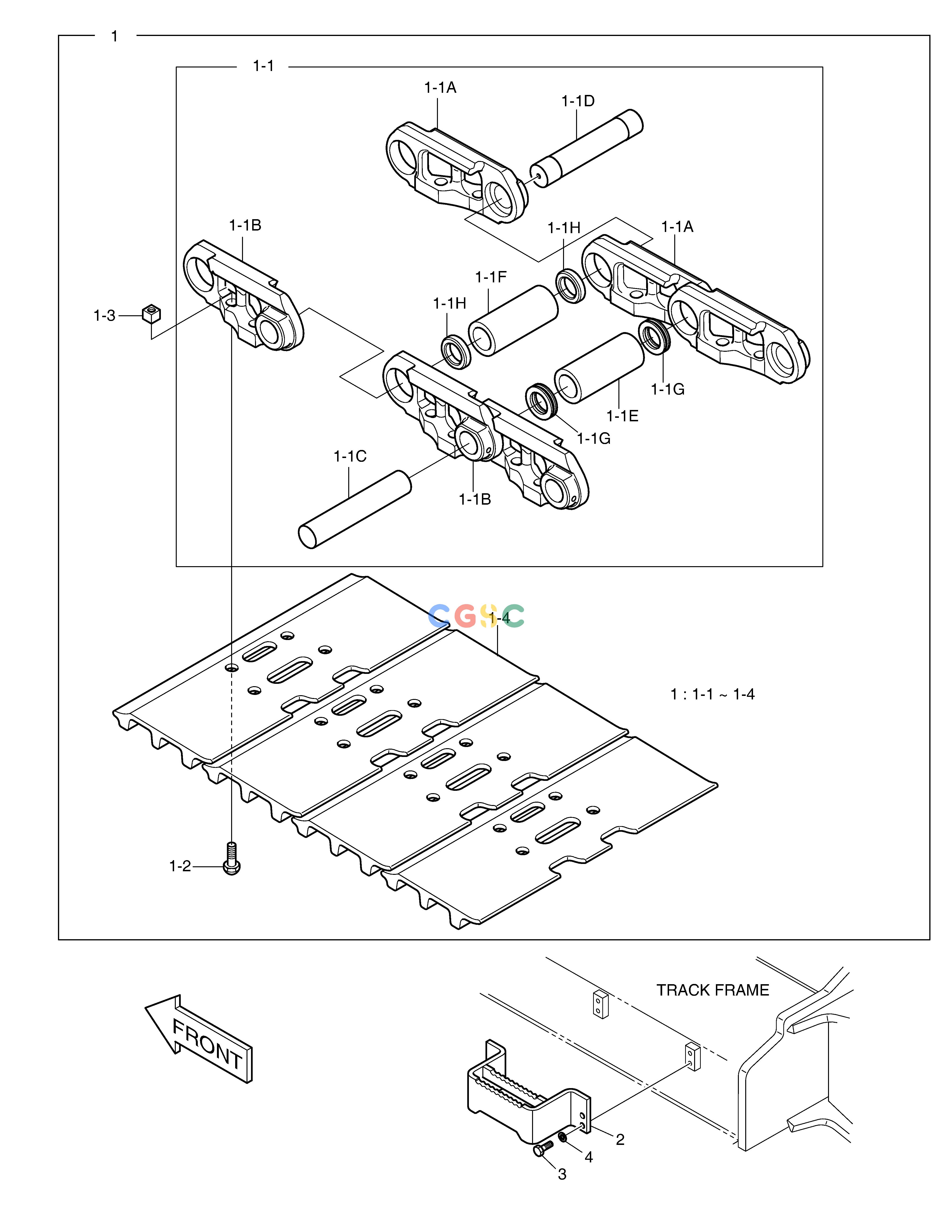 斗山零件查询TRACK SHOE ASS'Y - 850G DX360LCA(S/N:5950~) Doosan parts catalog online