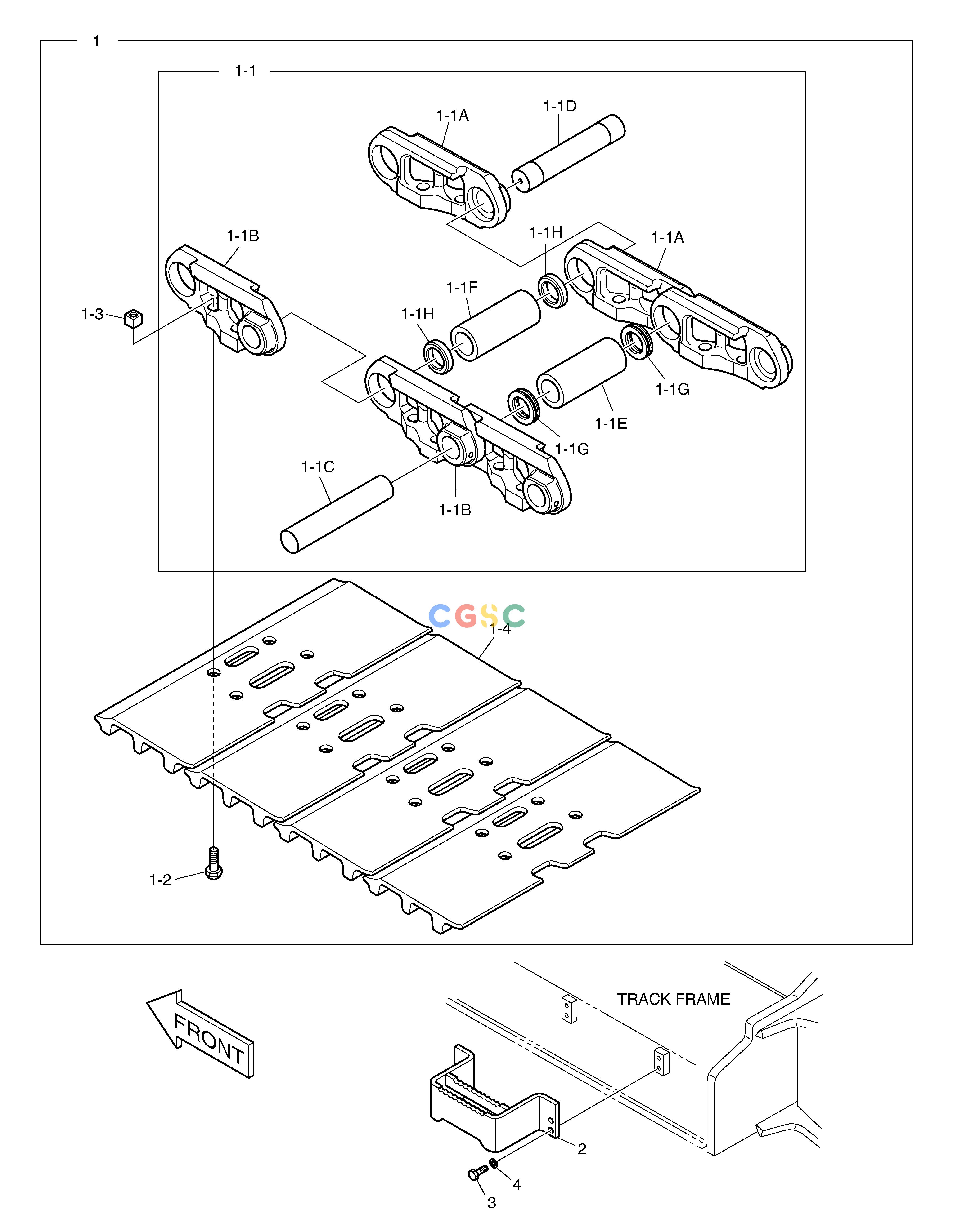 斗山零件查询TRACK SHOE ASS'Y - 900G DX360LCA(S/N:5950~) Doosan parts catalog online