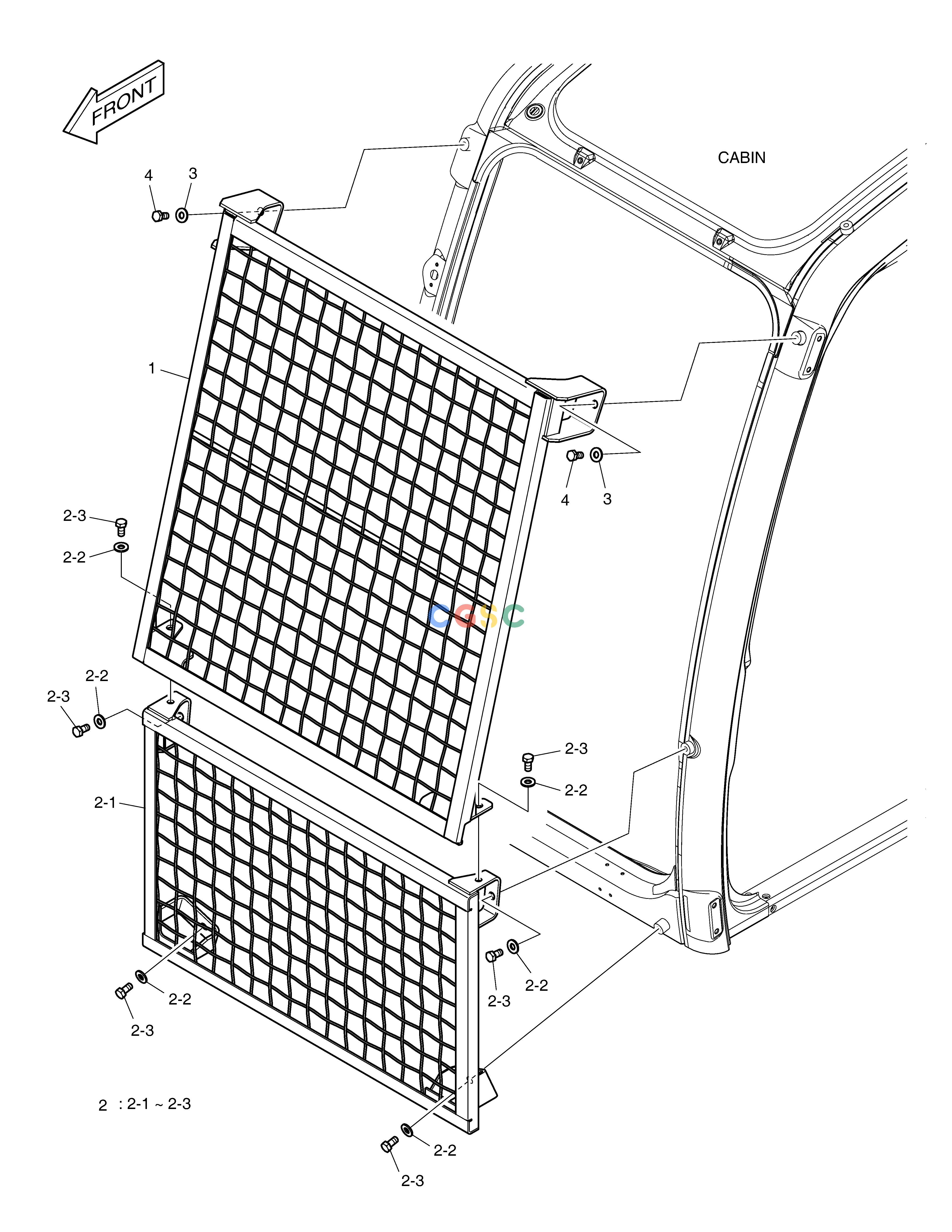 斗山零件查询WINDOW GUARD DX360LCA(S/N:5950~) Doosan parts catalog online