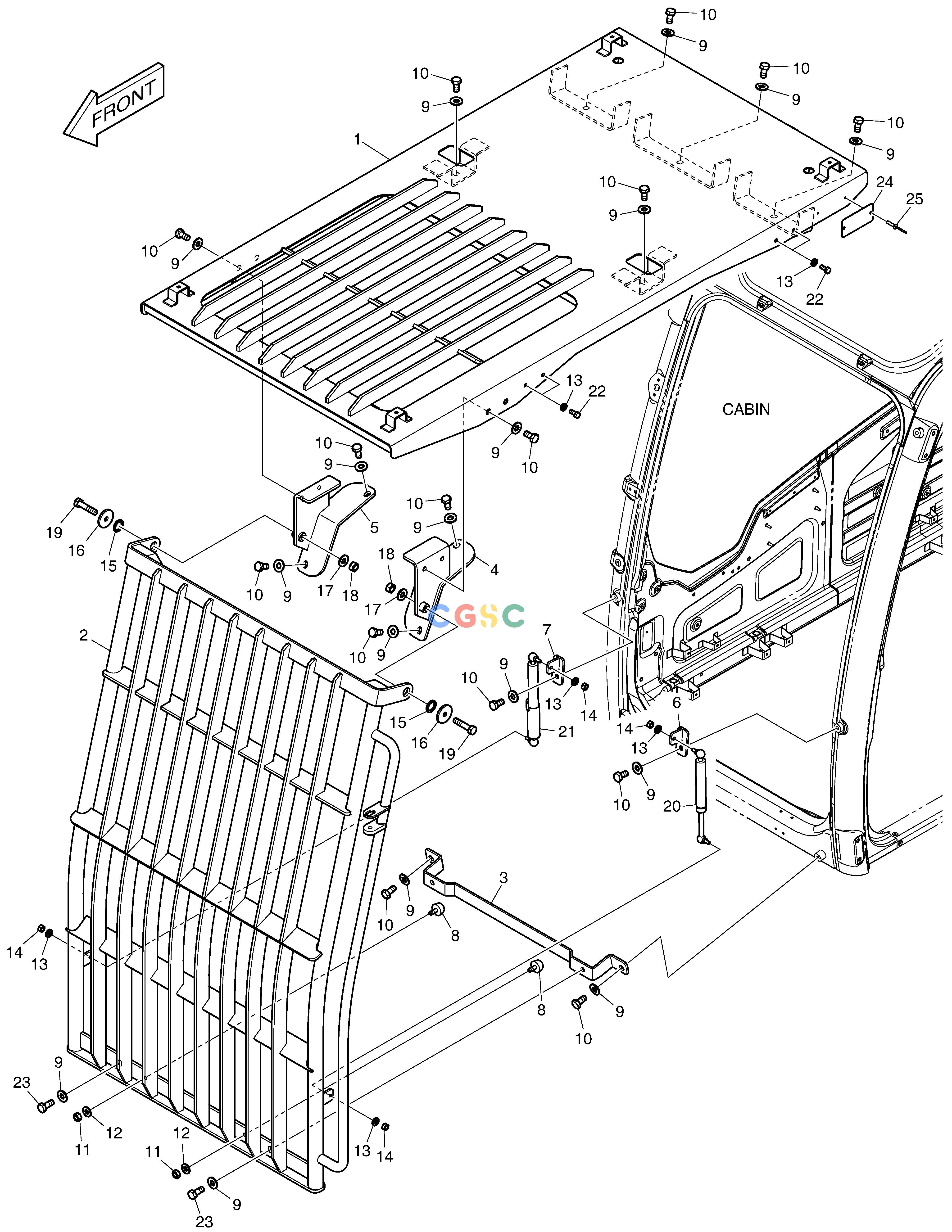 斗山零件查询FOGS GUARD ASS'Y DX360LCA(S/N:5950~) Doosan parts catalog online
