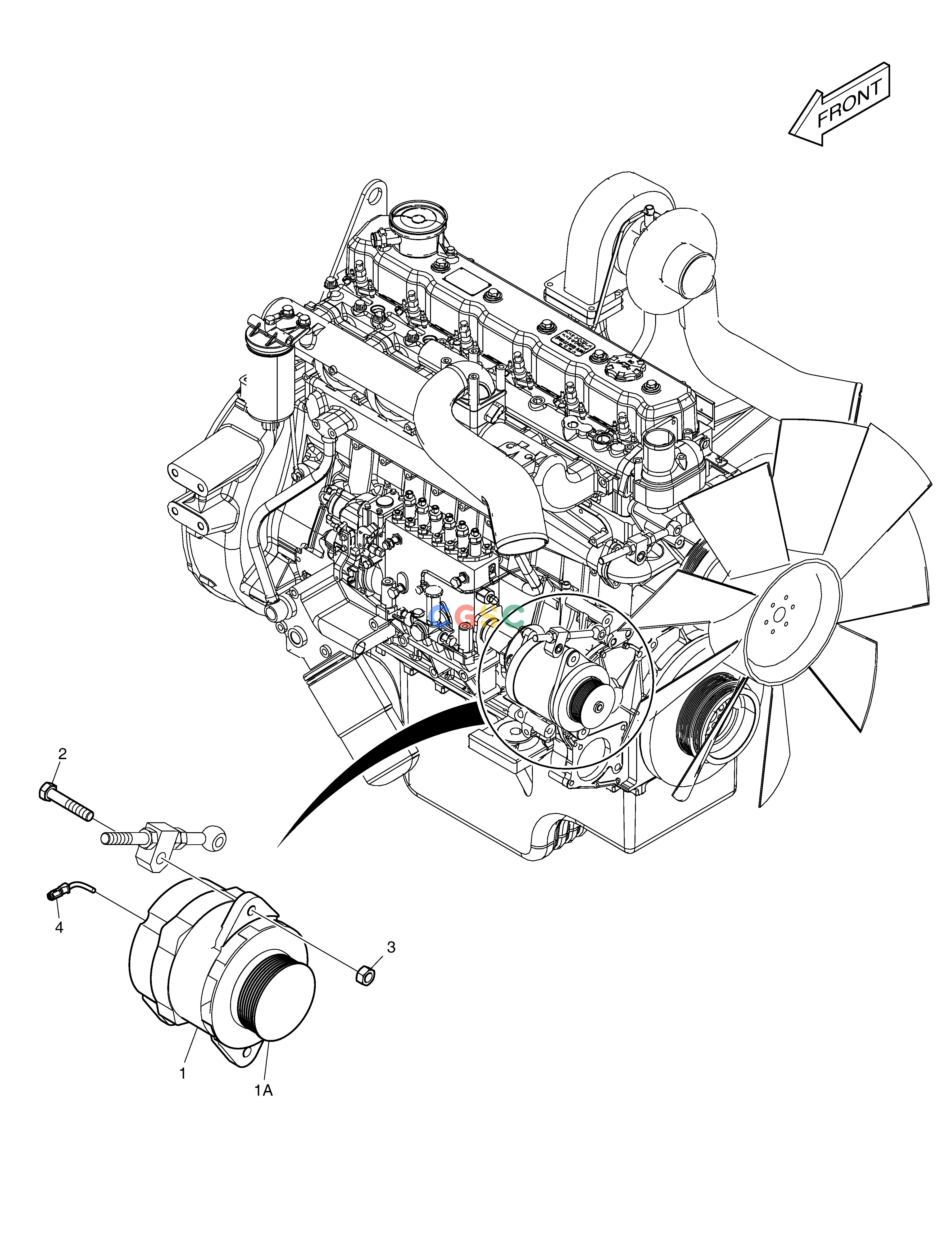 斗山零件查询ALTERNATOR - 80A DX360LCA(S/N:5950~) Doosan parts catalog online