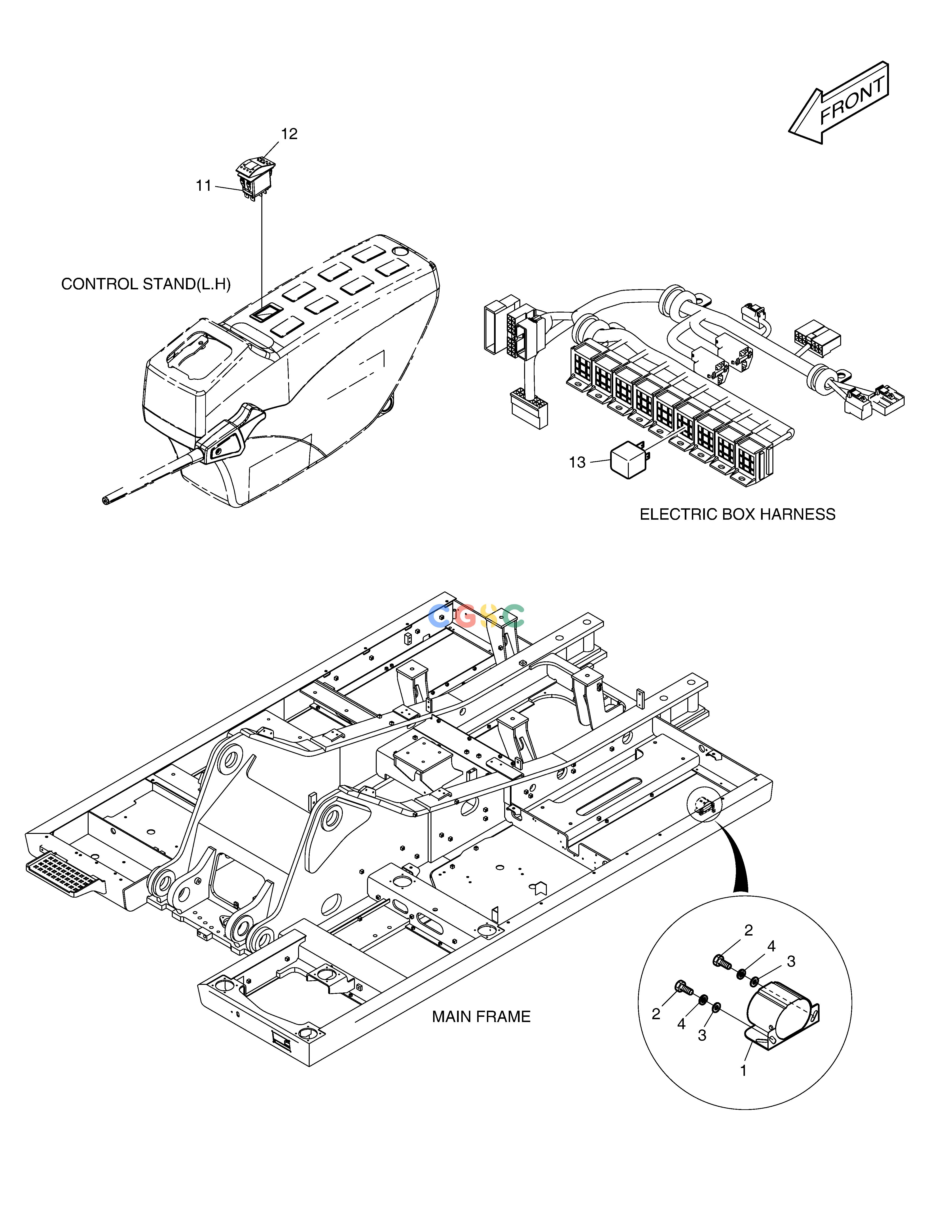 斗山零件查询TRAVEL ALARM DX360LCA(S/N:5950~) Doosan parts catalog online