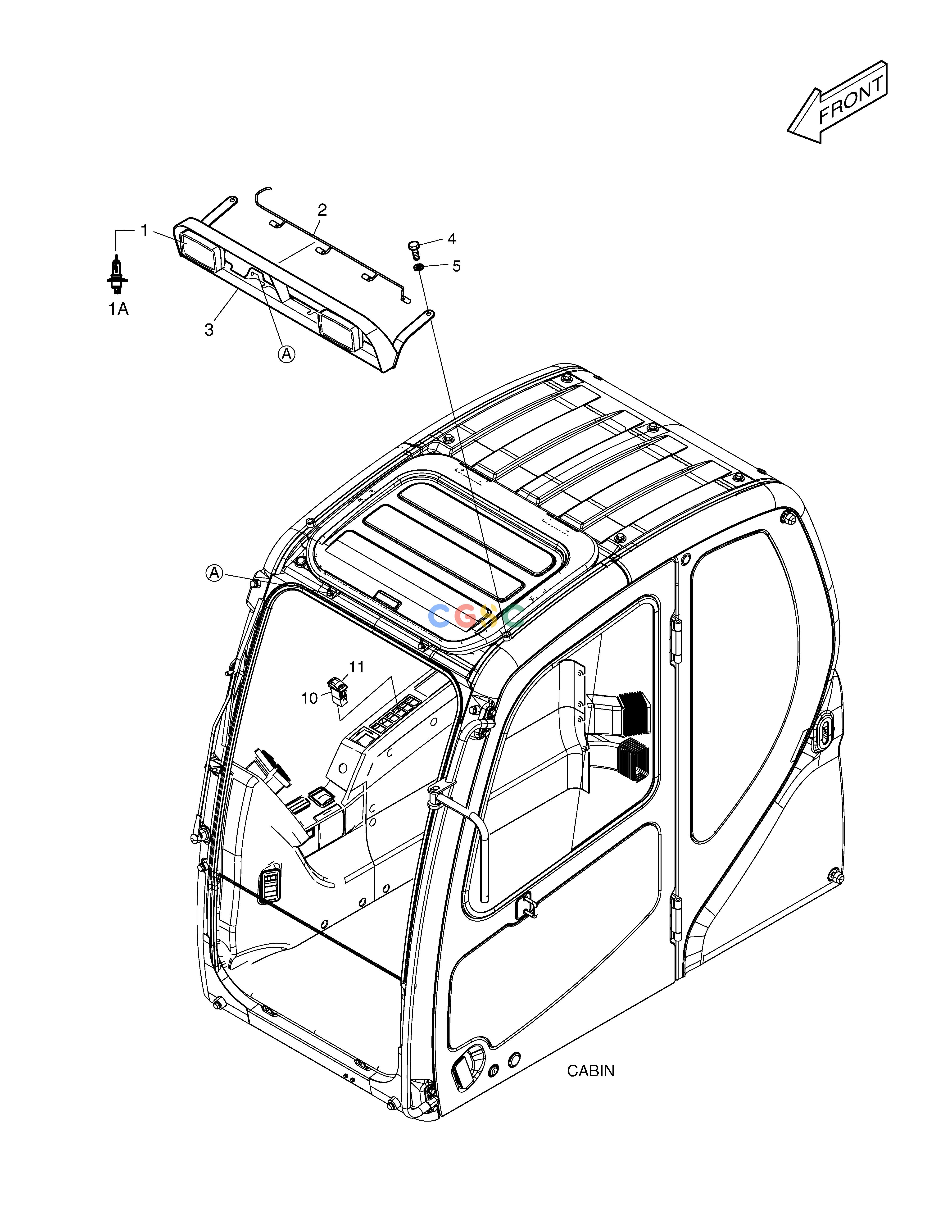 斗山零件查询WORKING LAMP(2-LAMP) DX360LCA(S/N:5950~) Doosan parts catalog online
