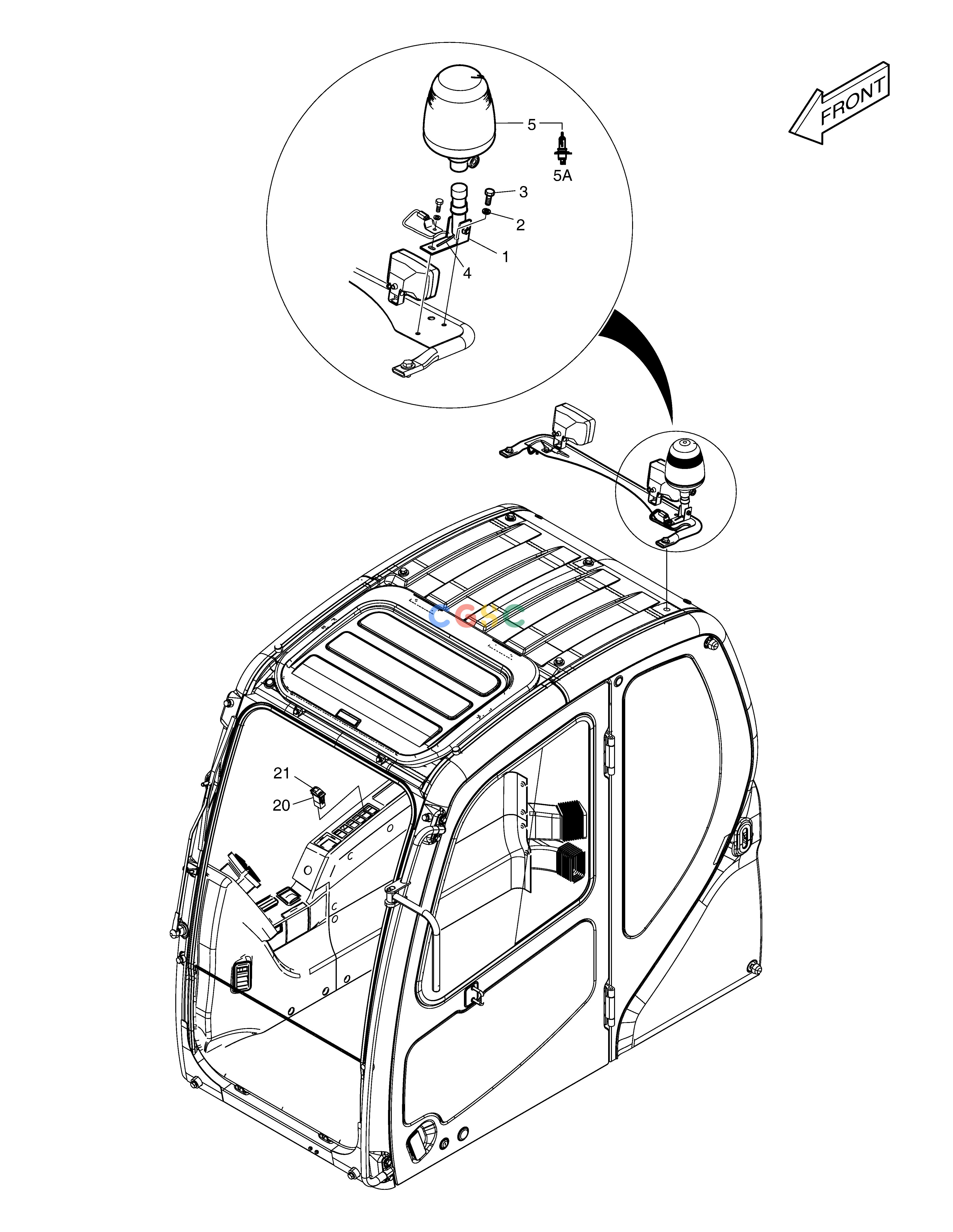 斗山零件查询ROTATING BEACON DX360LCA(S/N:5950~) Doosan parts catalog online