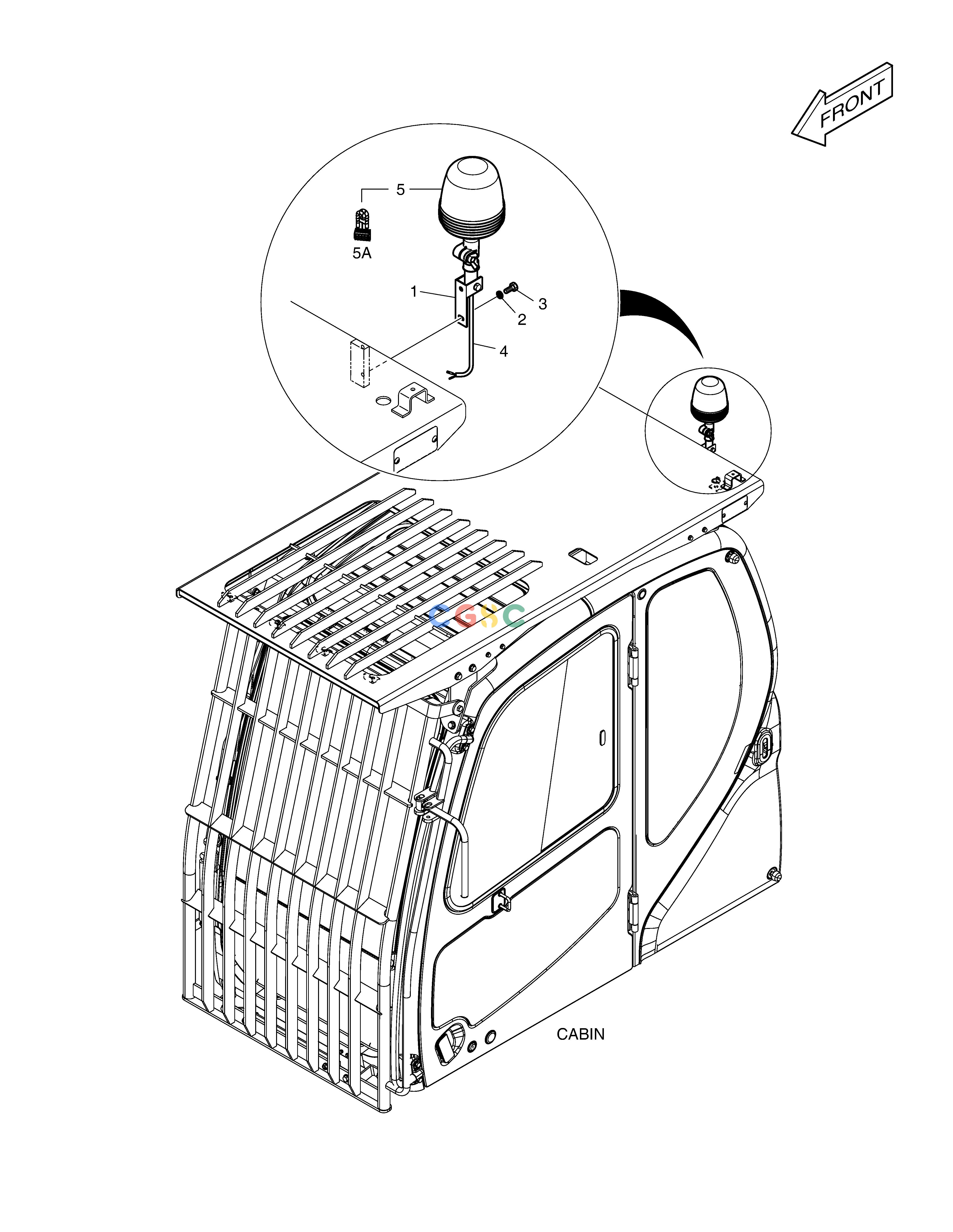 斗山零件查询ROTATING BEACON - WITH FOGS DX360LCA(S/N:5950~) Doosan parts catalog online