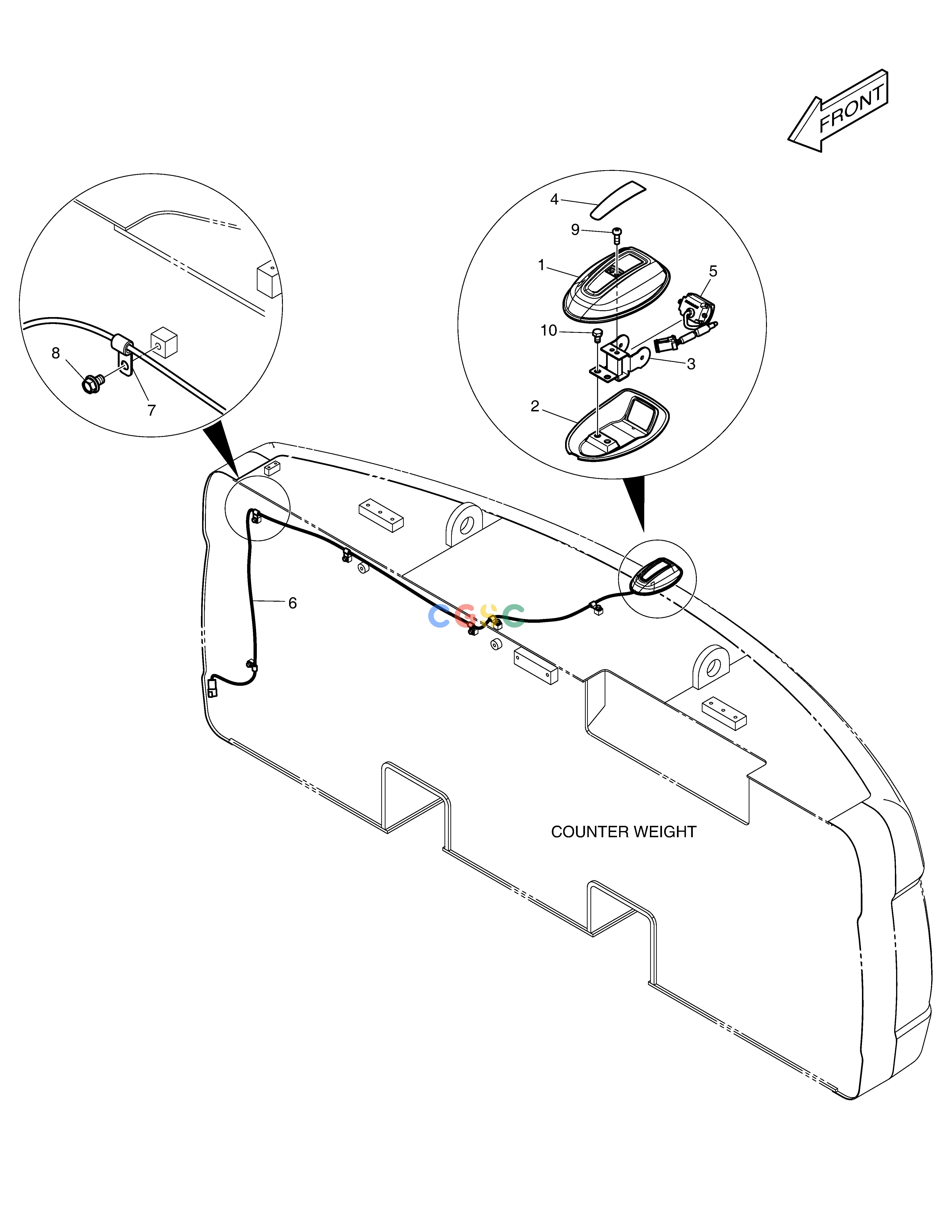 斗山零件查询REAR VIEW CAMERA DX360LCA(S/N:5950~) Doosan parts catalog online