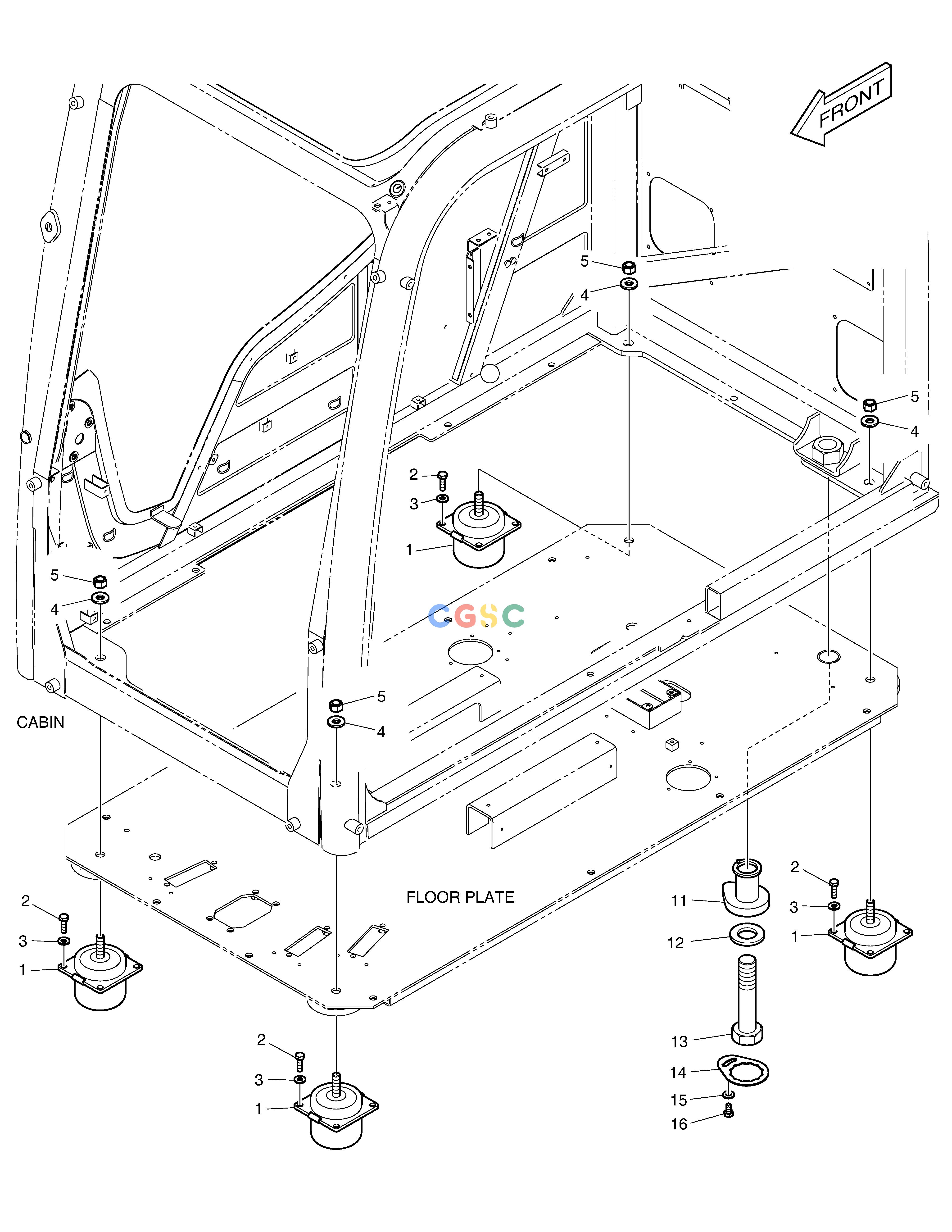 斗山零件查询CABIN MOUNTING - ROPS DX360LCA(S/N:5950~) Doosan parts catalog online