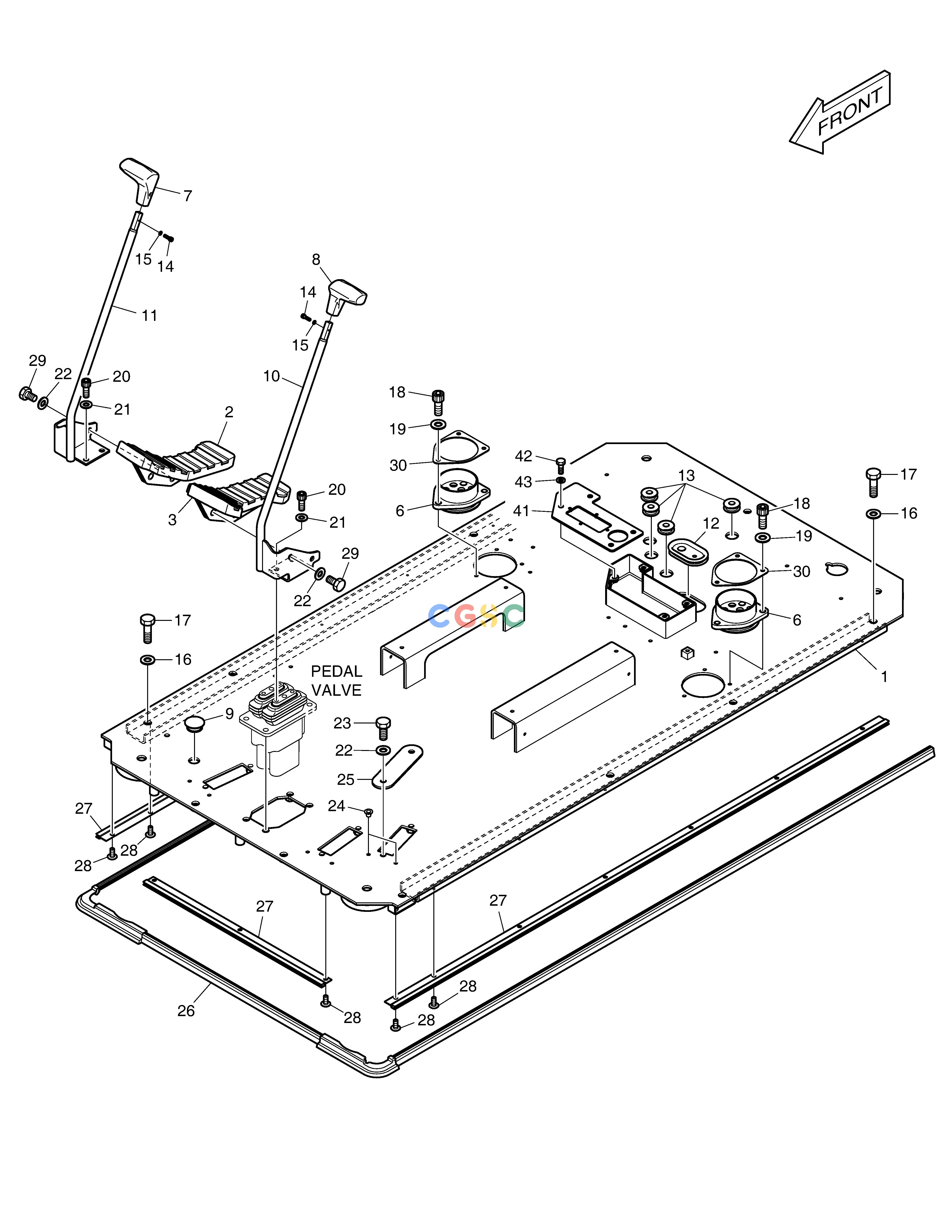 斗山零件查询FLOOR PLATE - ROPS DX360LCA(S/N:5950~) Doosan parts catalog online