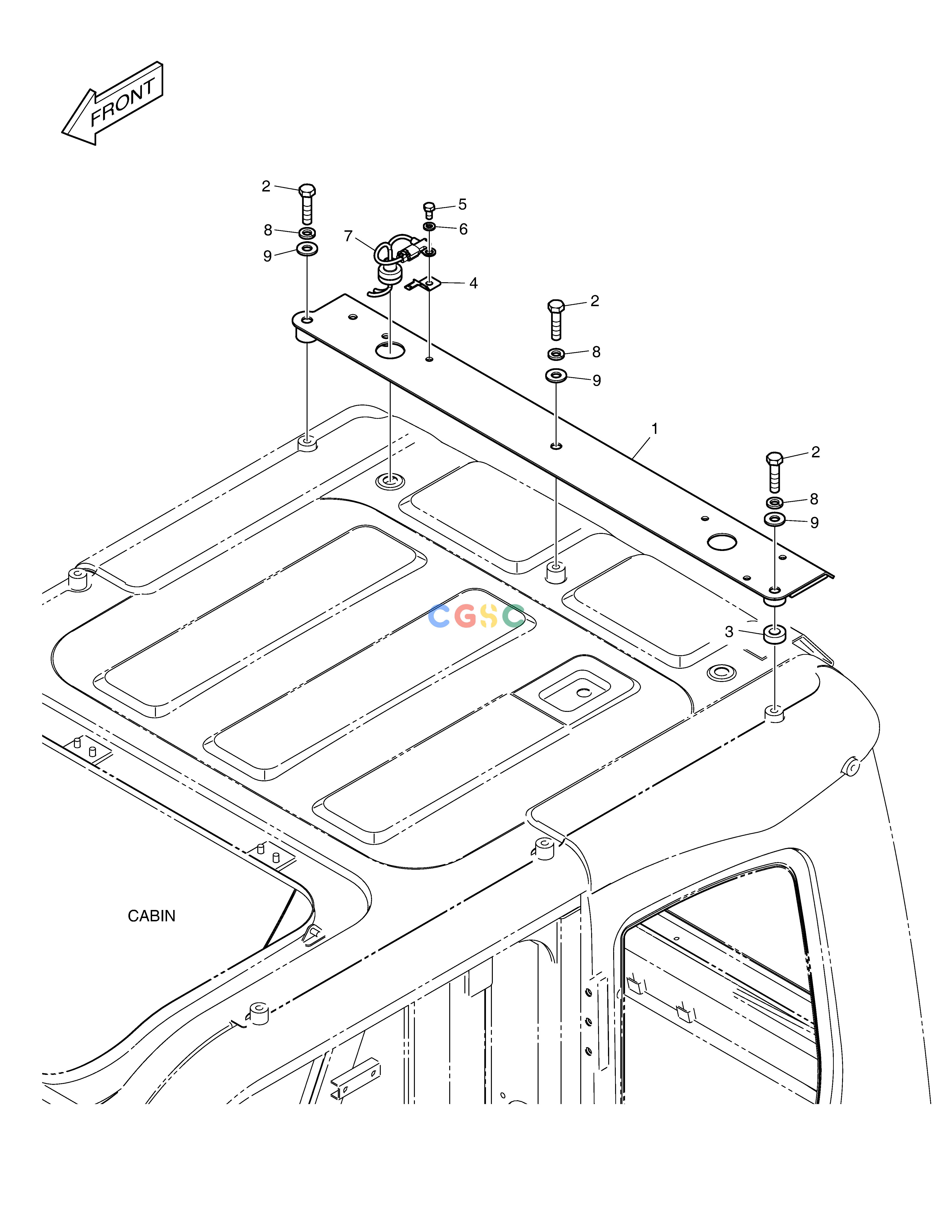 斗山零件查询TELESCOPIC BEACON - ROPS DX360LCA(S/N:5950~) Doosan parts catalog online