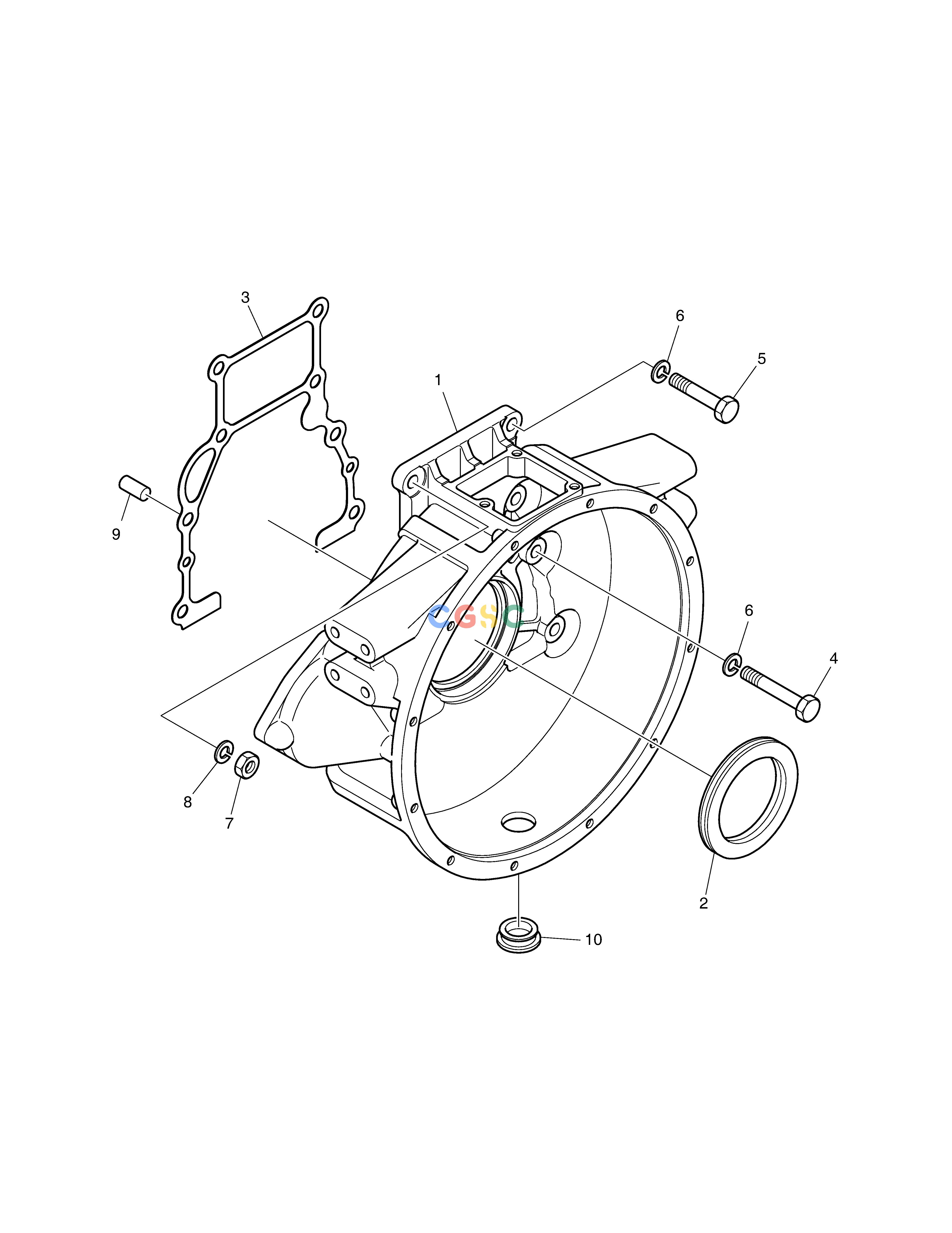 斗山零件查询FLYWHEEL HOUSING DX200A Doosan parts catalog online
