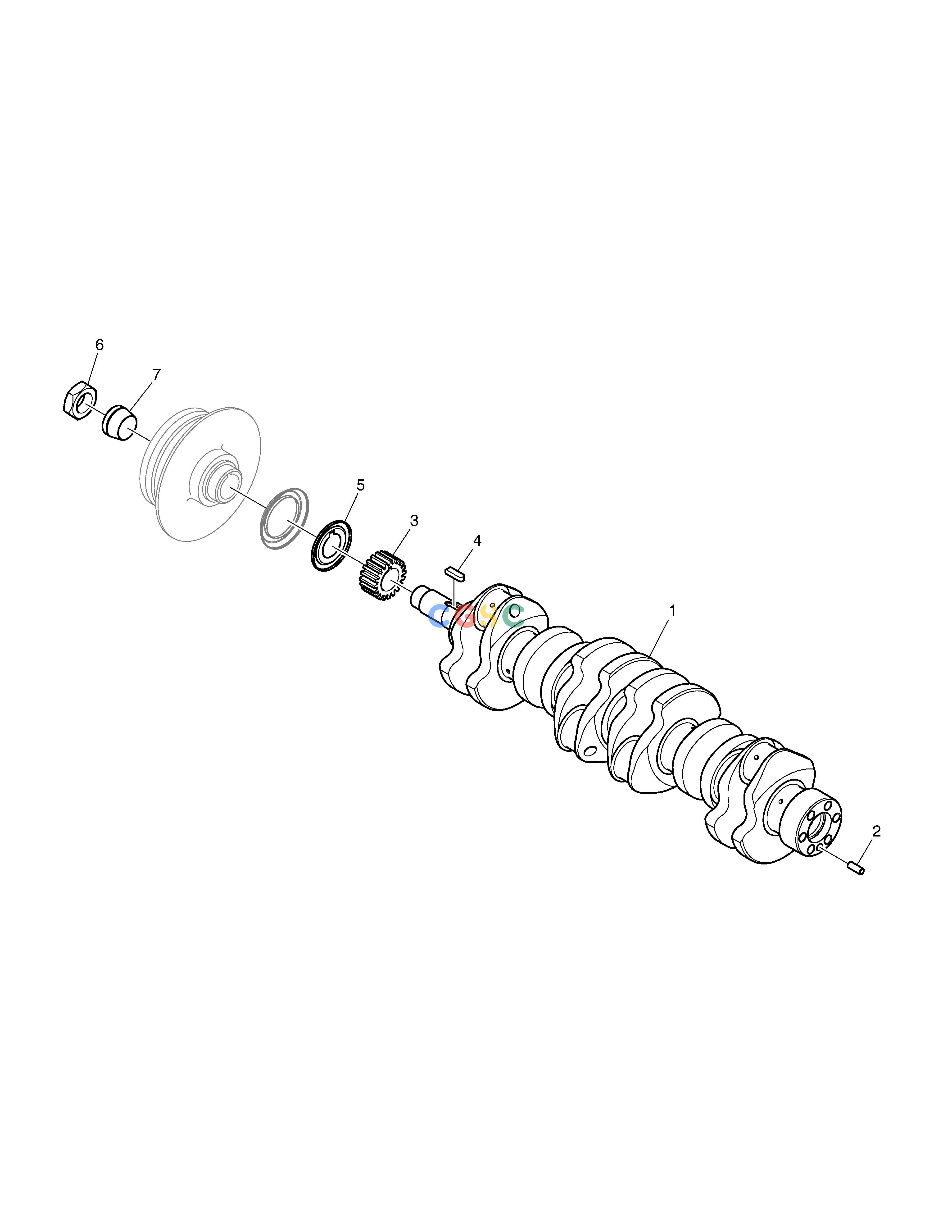 斗山零件查询CRANKSHAFT DX200A Doosan parts catalog online