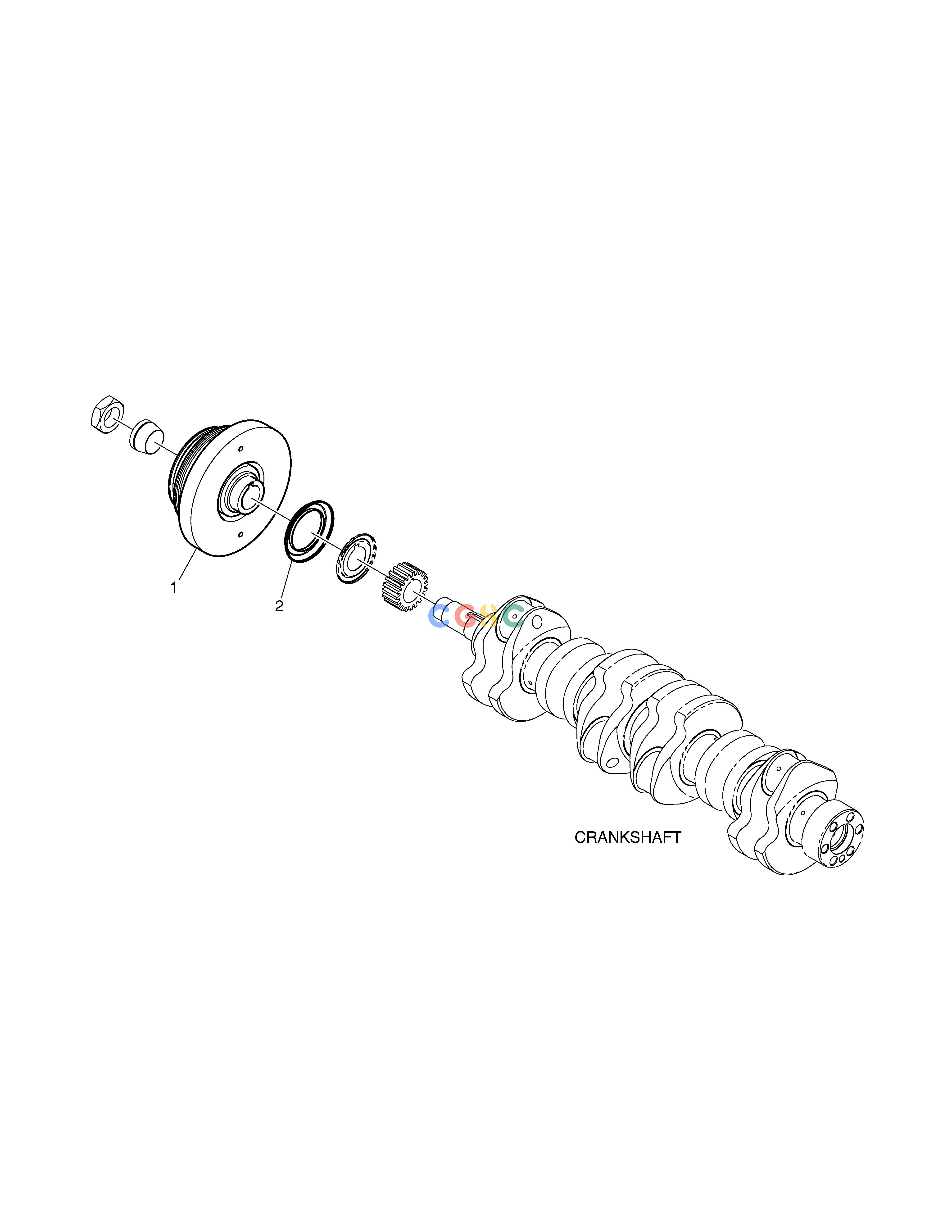 斗山零件查询CRANKSHAFT PULLEY DX200A Doosan parts catalog online