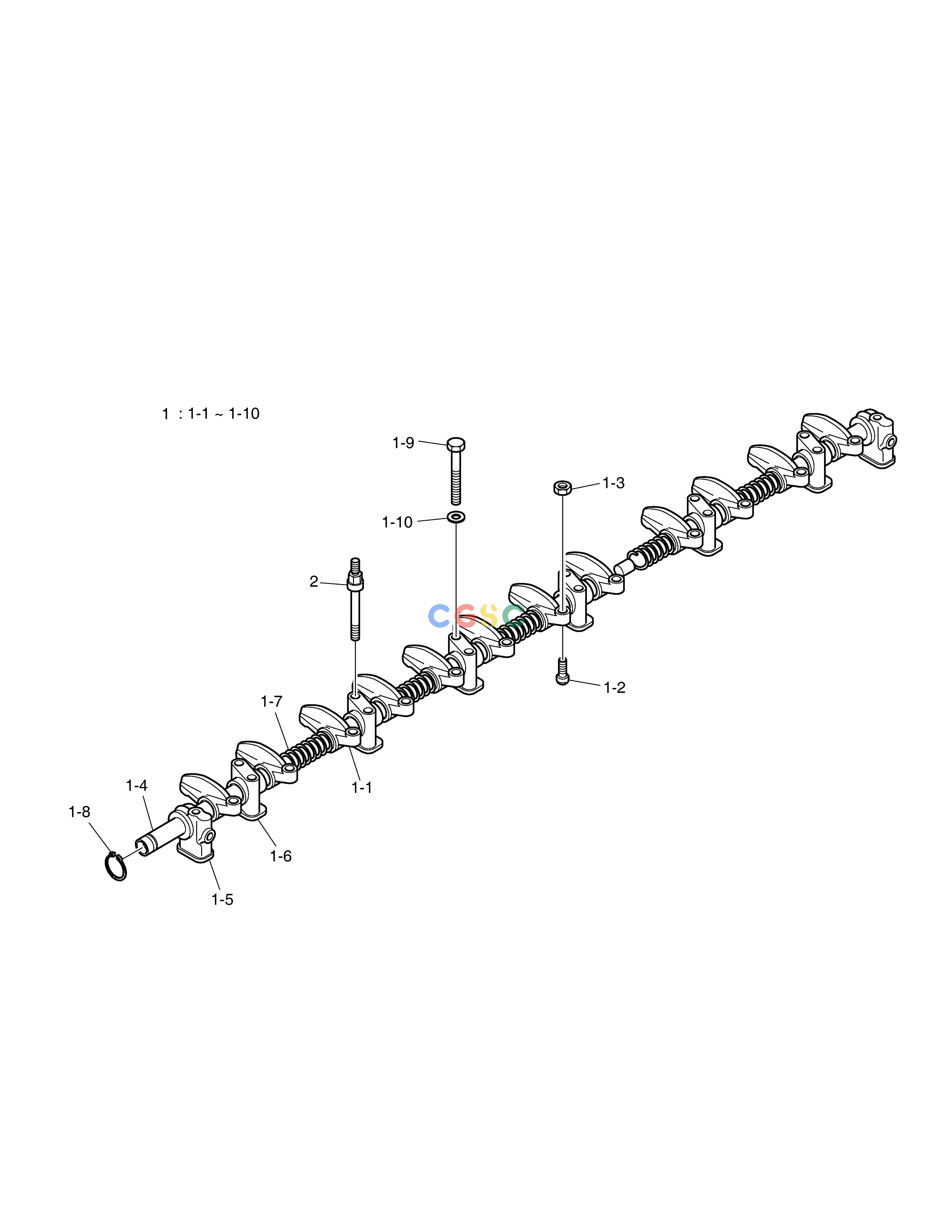 斗山零件查询ROCKER ARM DX200A Doosan parts catalog online
