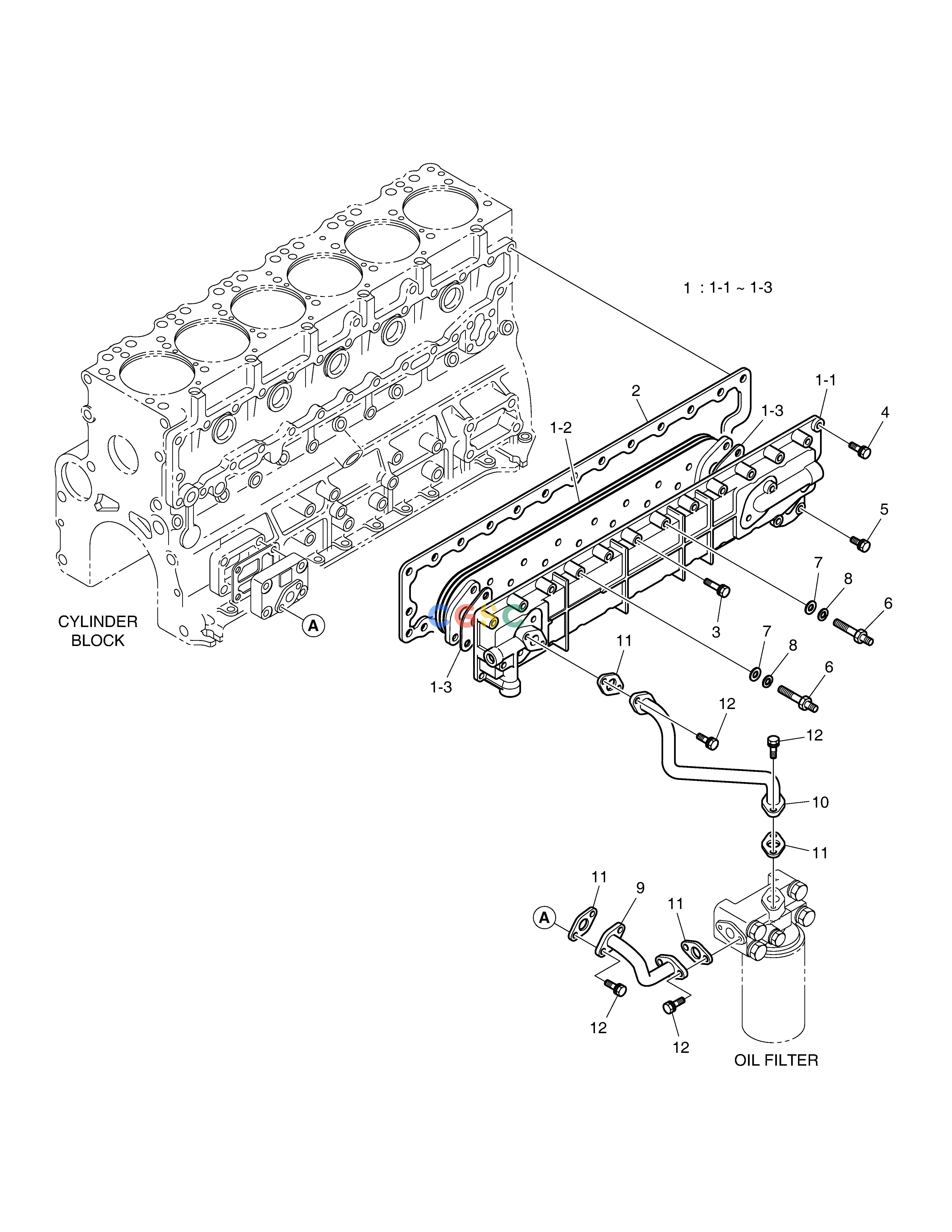 斗山零件查询OIL COOLER DX200A Doosan parts catalog online