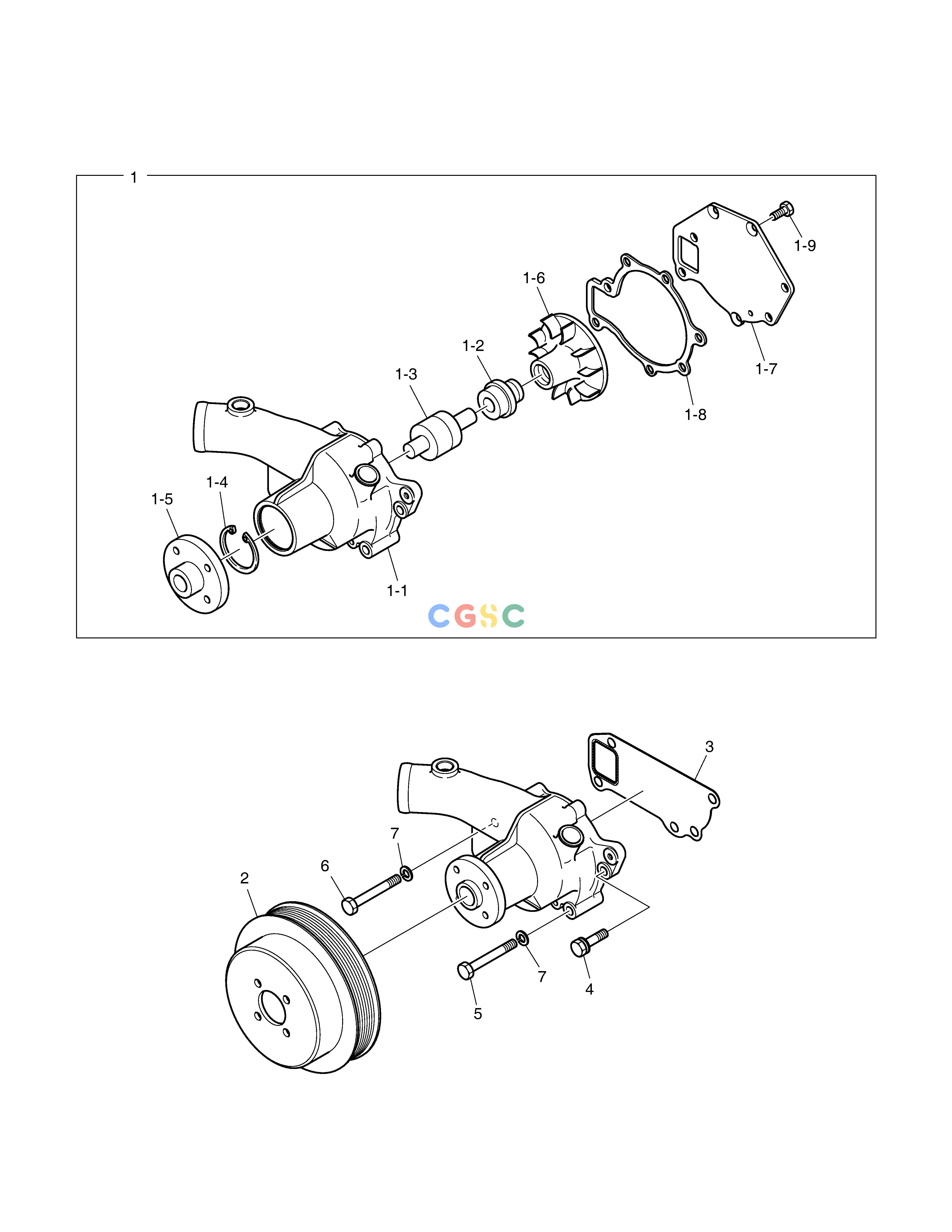 斗山零件查询WATER PUMP DX200A Doosan parts catalog online