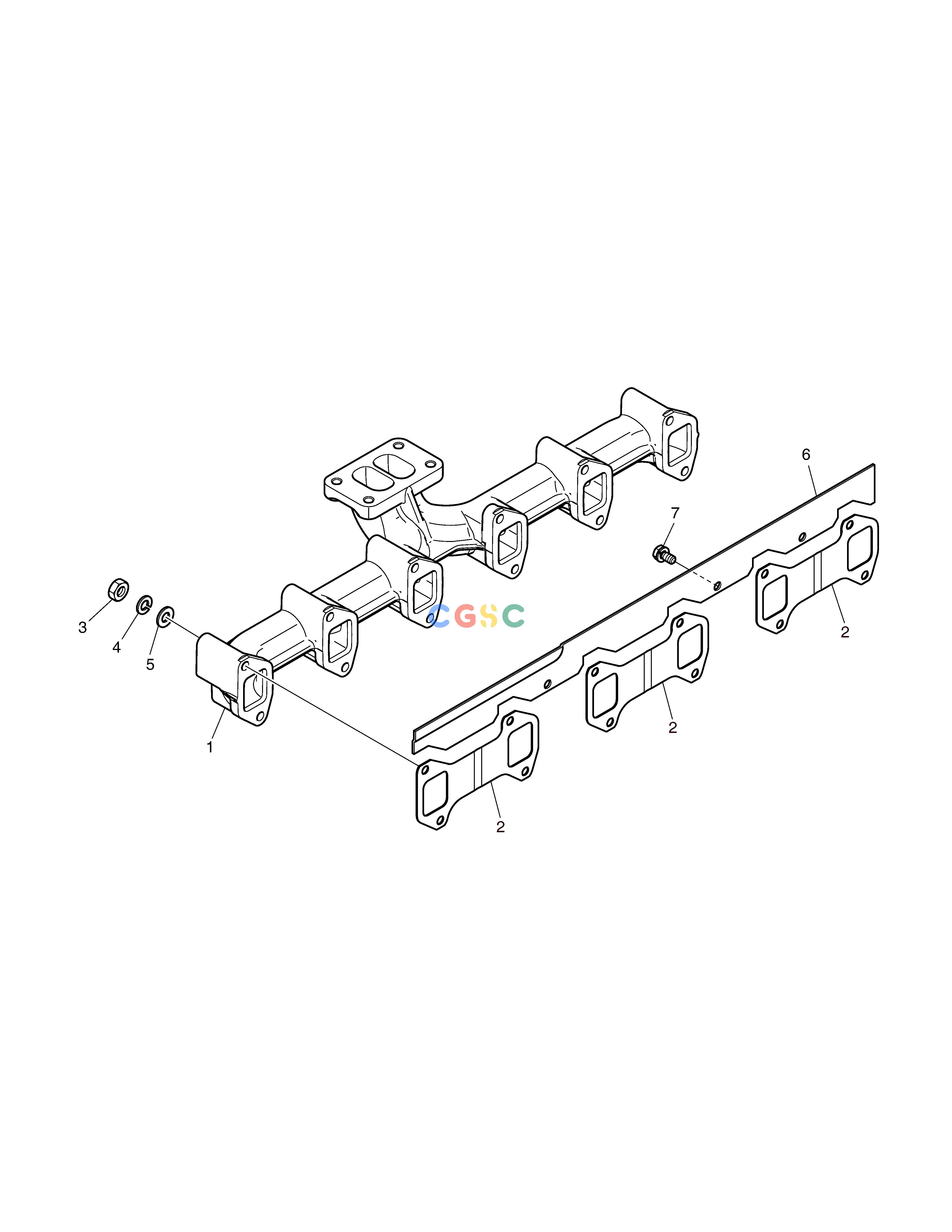 斗山零件查询EXHAUST MANIFOLD DX200A Doosan parts catalog online