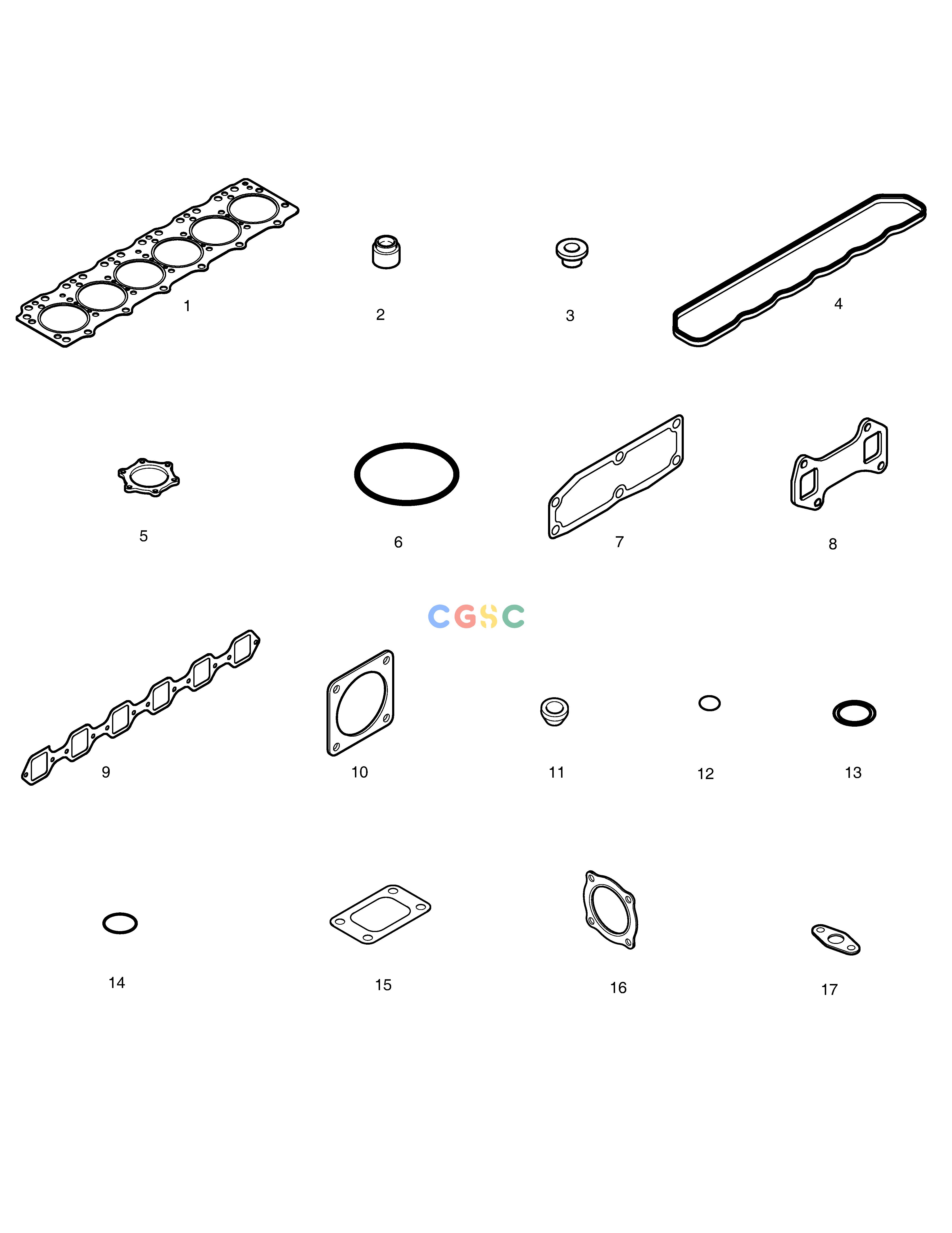斗山零件查询OVER HAUL GASKET KIT-TOP DX200A Doosan parts catalog online