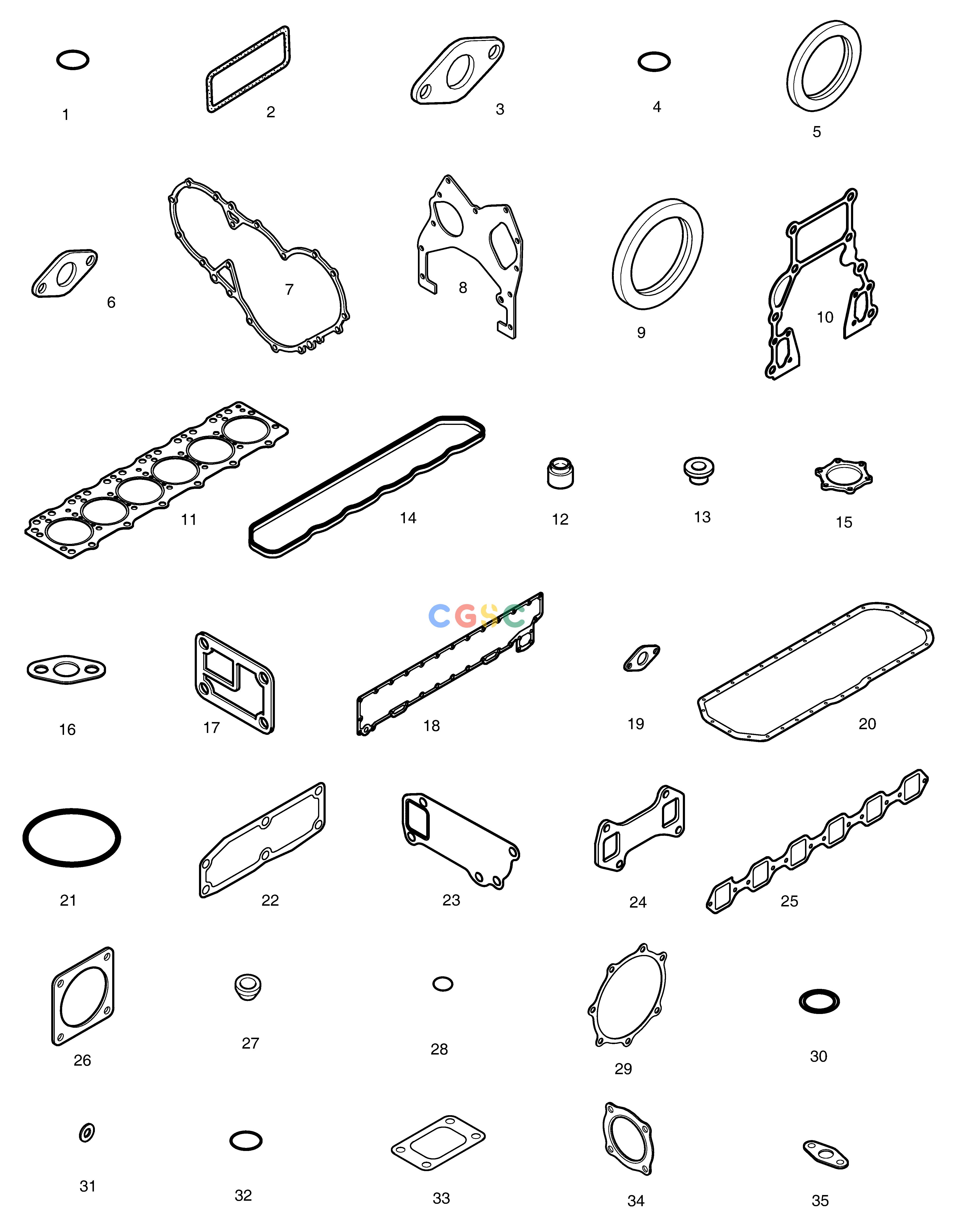 斗山零件查询OVER HAUL GASKET KIT-ALL DX200A Doosan parts catalog online