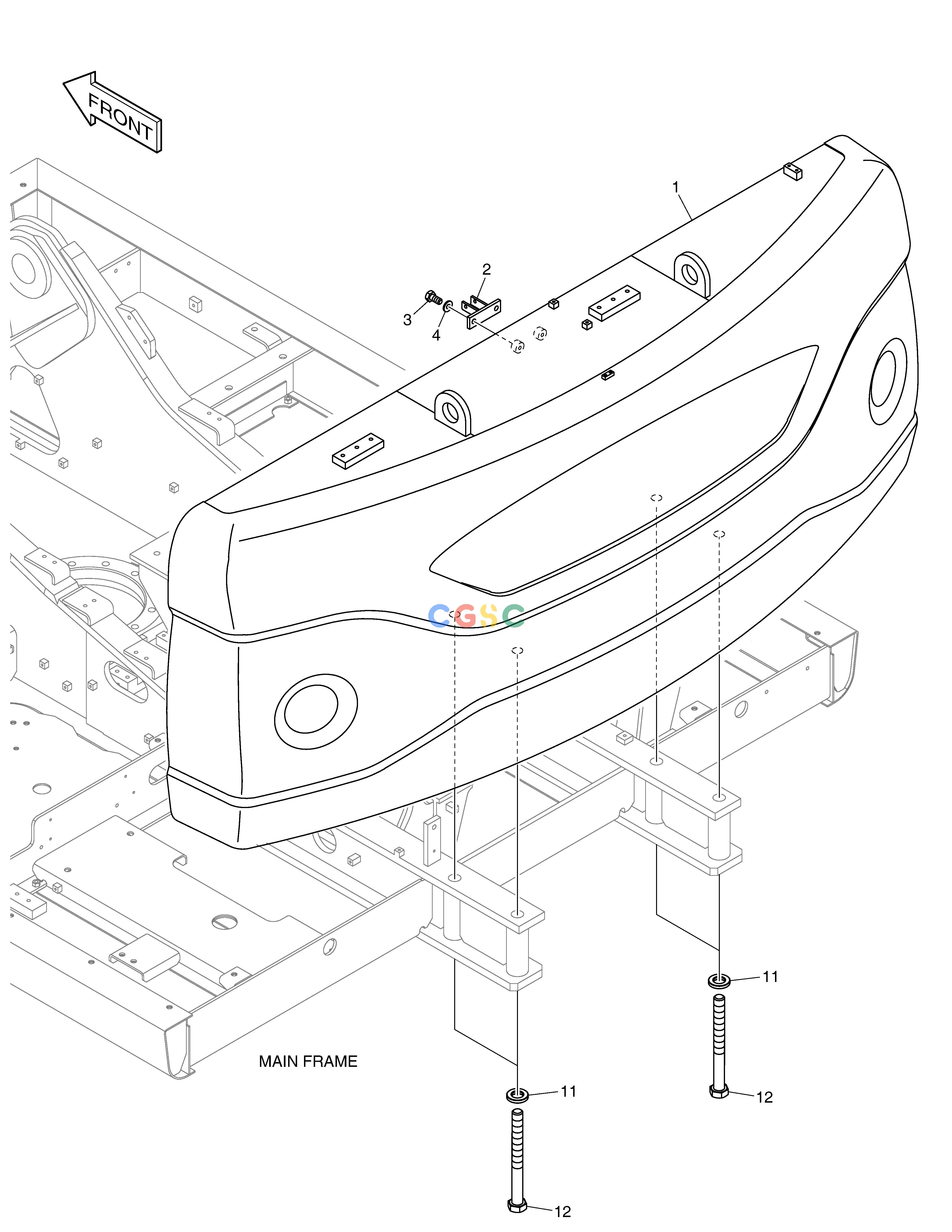 斗山零件查询COUNTER WEIGHT - 3.8TON DX200A Doosan parts catalog online